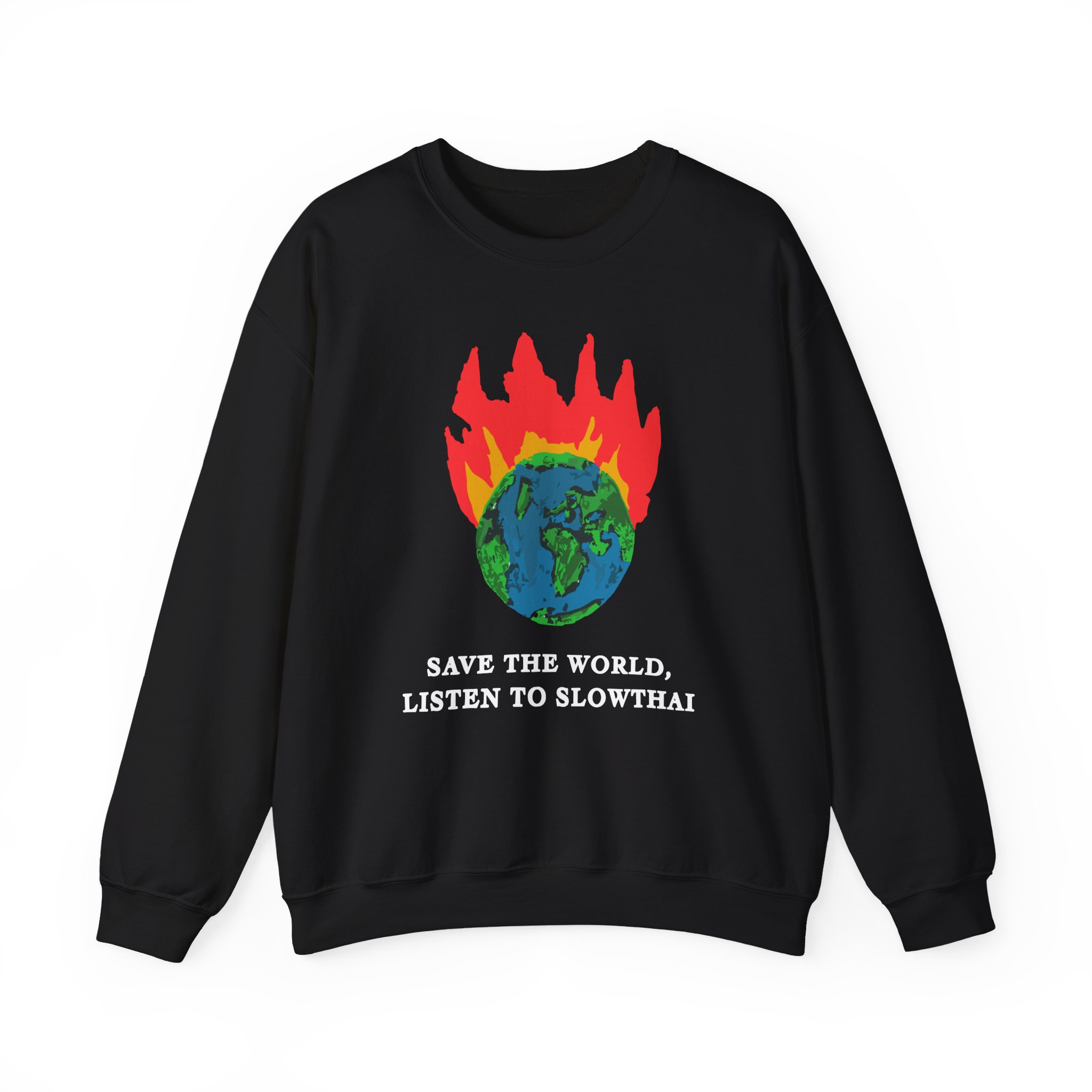 Save the World Listen to Slowthai Unisex Heavy Blendâ„¢ Crewneck Sweatshirt