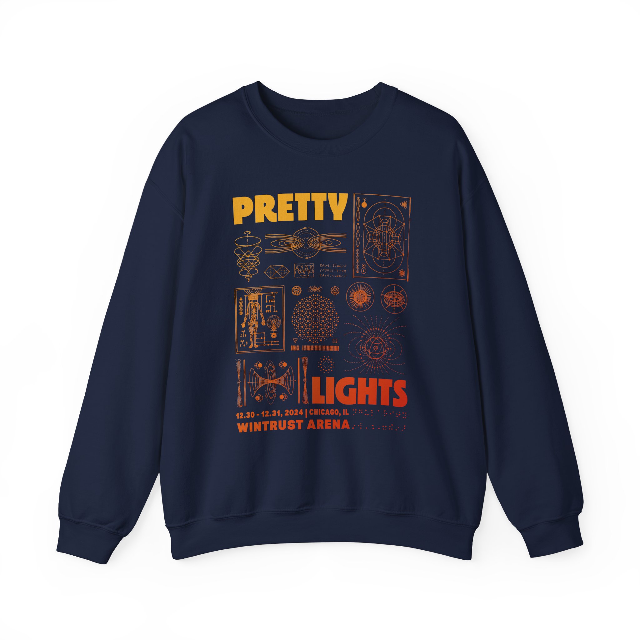 Pretty Lights Lucid Livestream @ Wintrust Arena Unisex Heavy Blendâ„¢ Crewneck Sweatshirt