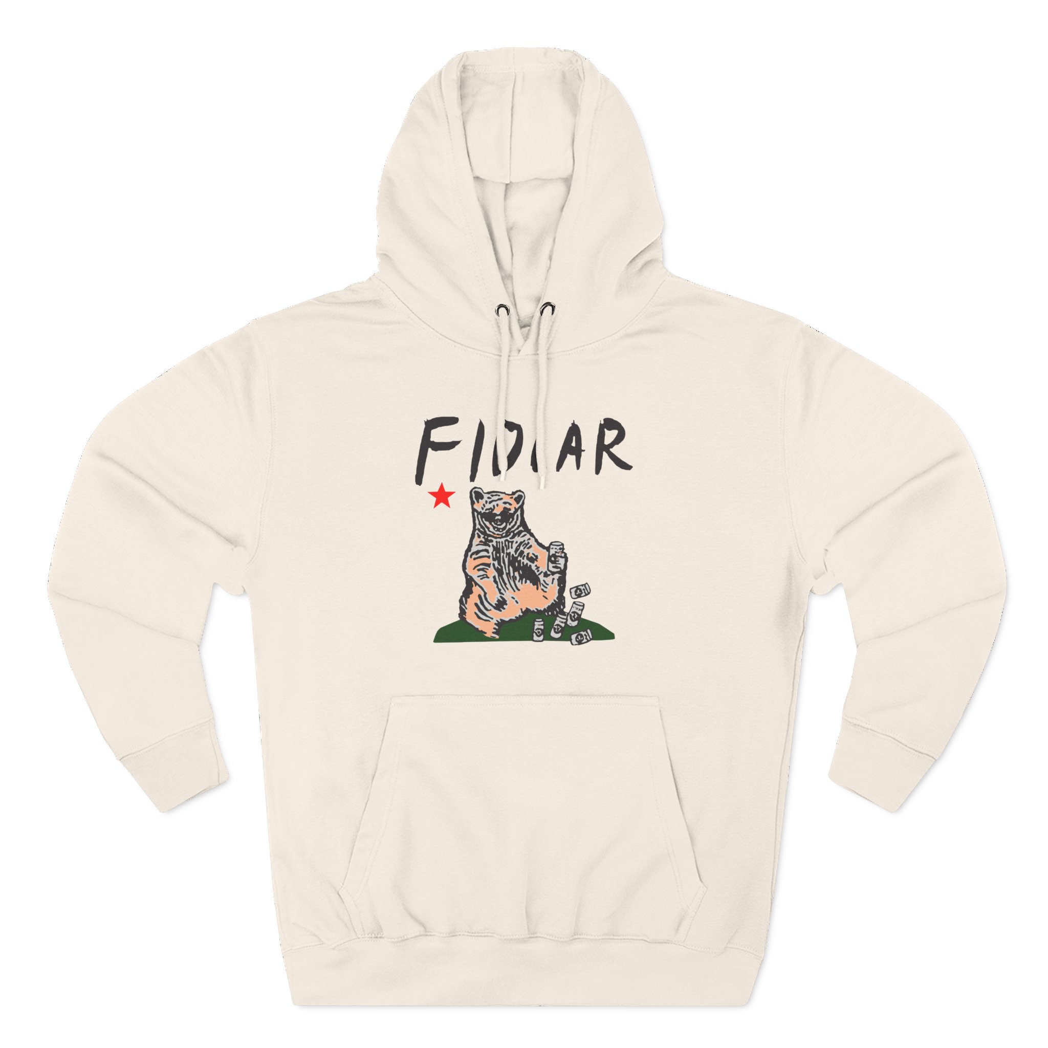 California Bear Drink Cheap Beer Fidlar Three-Panel Fleece Hoodie