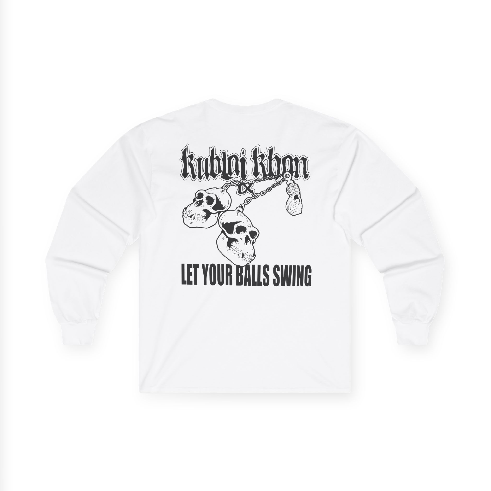 Kublai Khan - Let the Balls Swing Natural Unisex Ultra Cotton Long Sleeve Tee