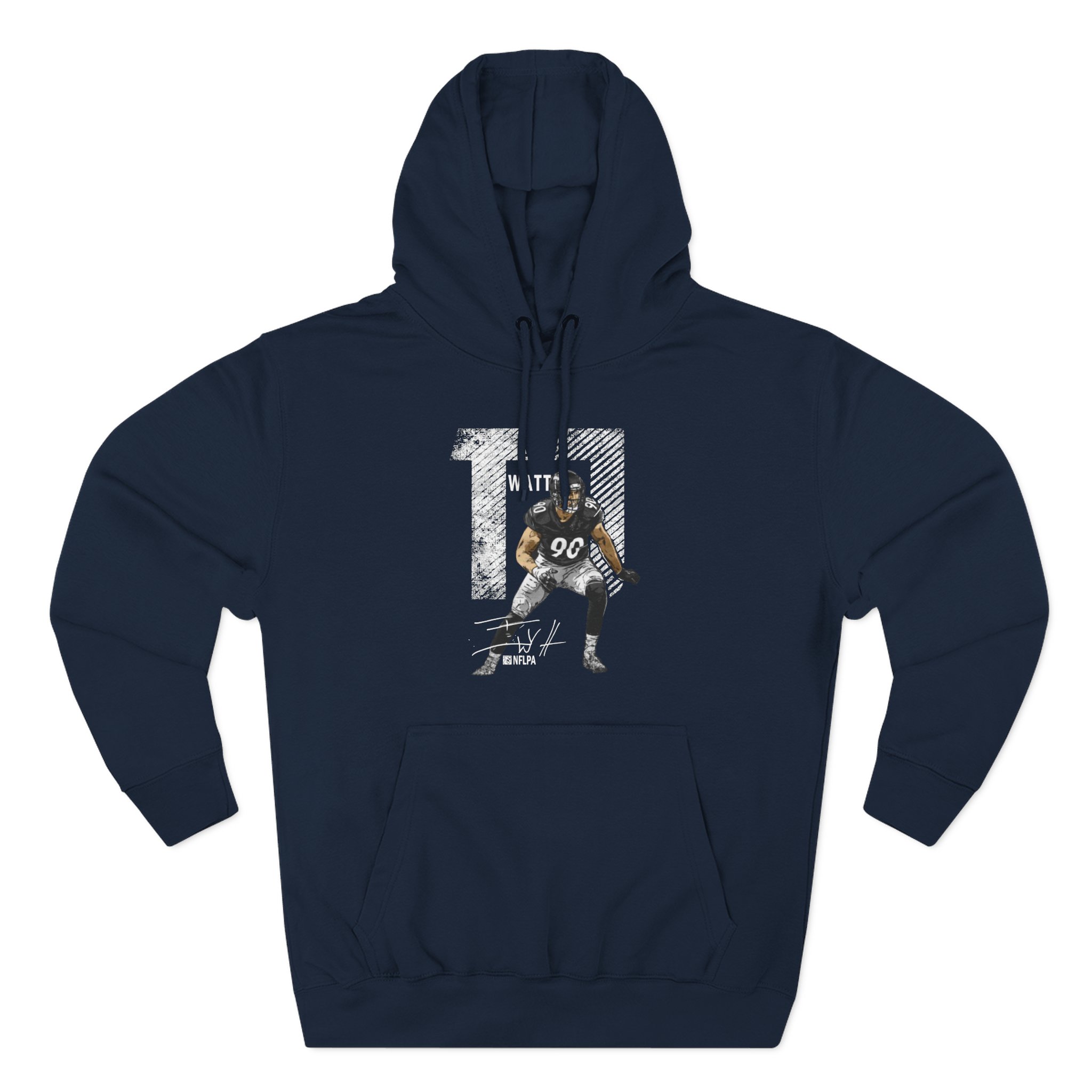 Tj Watt Mega Bold Three-Panel Fleece Hoodie