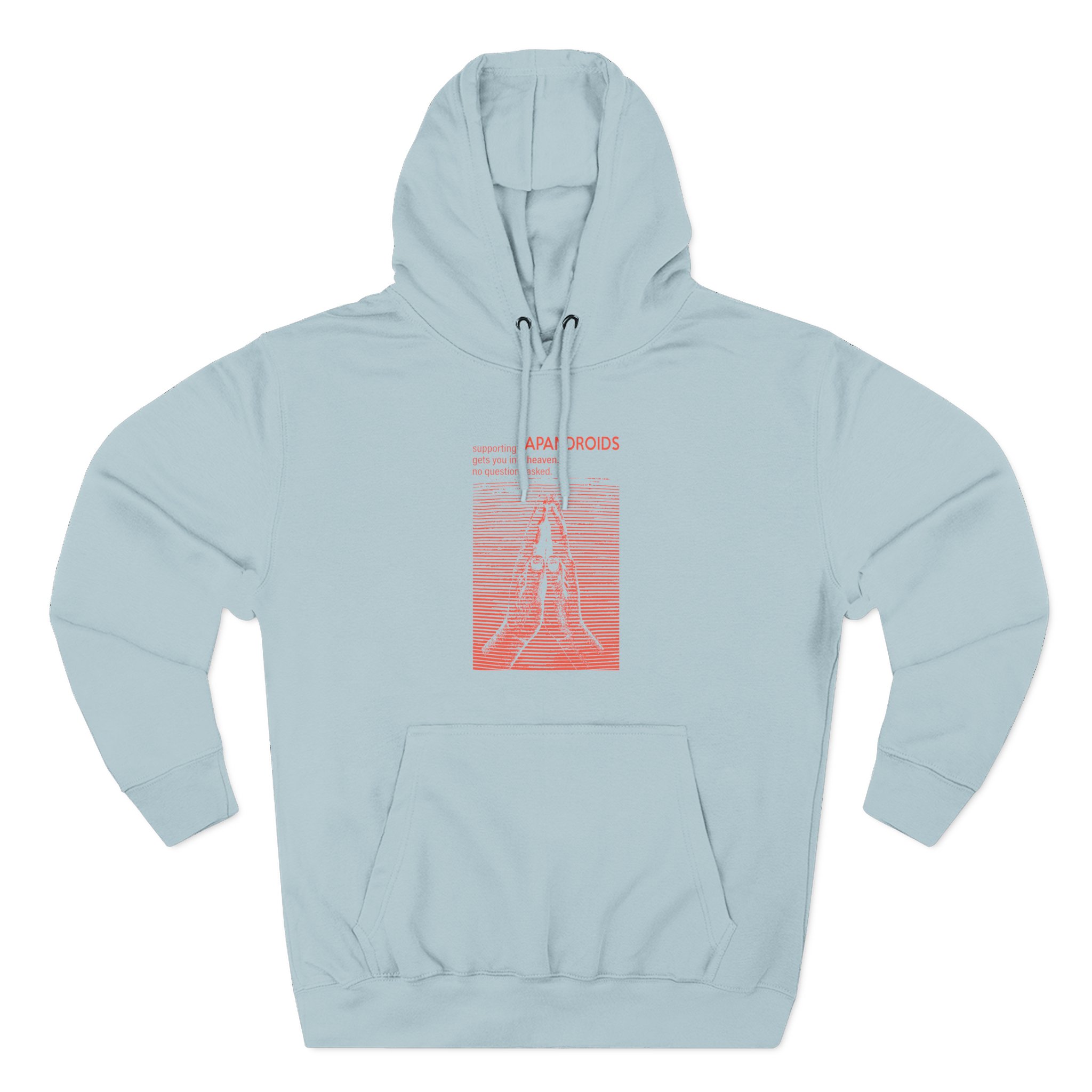 Supporting Japandroids Gets You Into Heaven No Questions Asked Three-Panel Fleece Hoodie