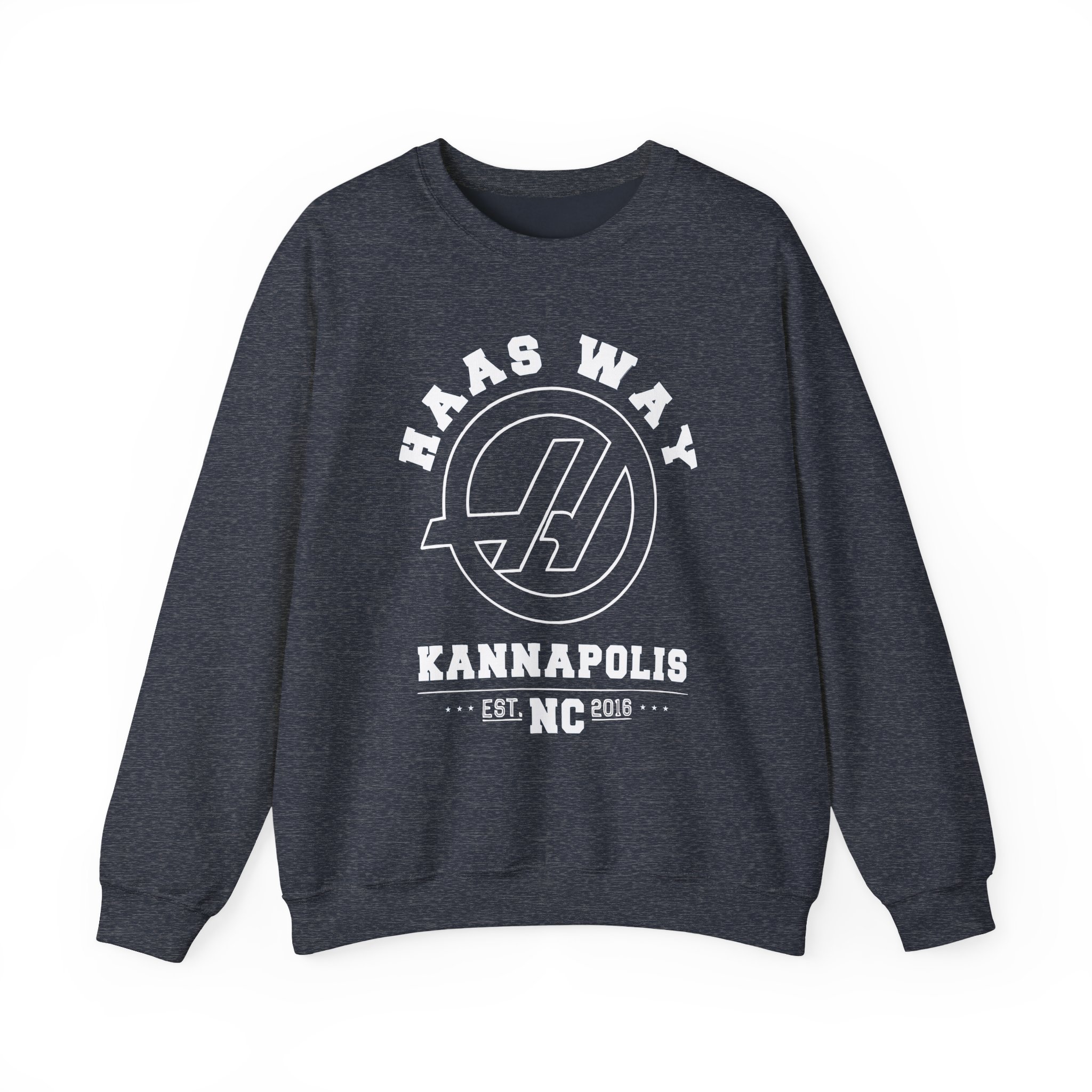 Haas F1 Haas Way Kannapolis Unisex Heavy Blendâ„¢ Crewneck Sweatshirt