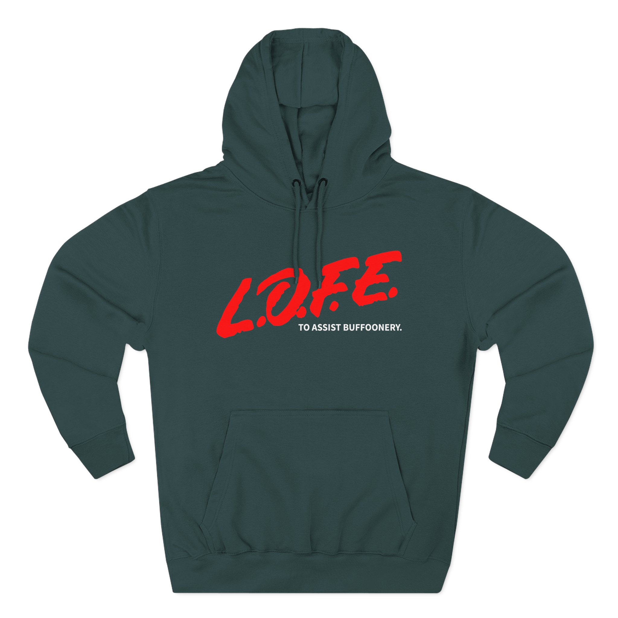 Lofe to Assist Buffoonery Three-Panel Fleece Hoodie