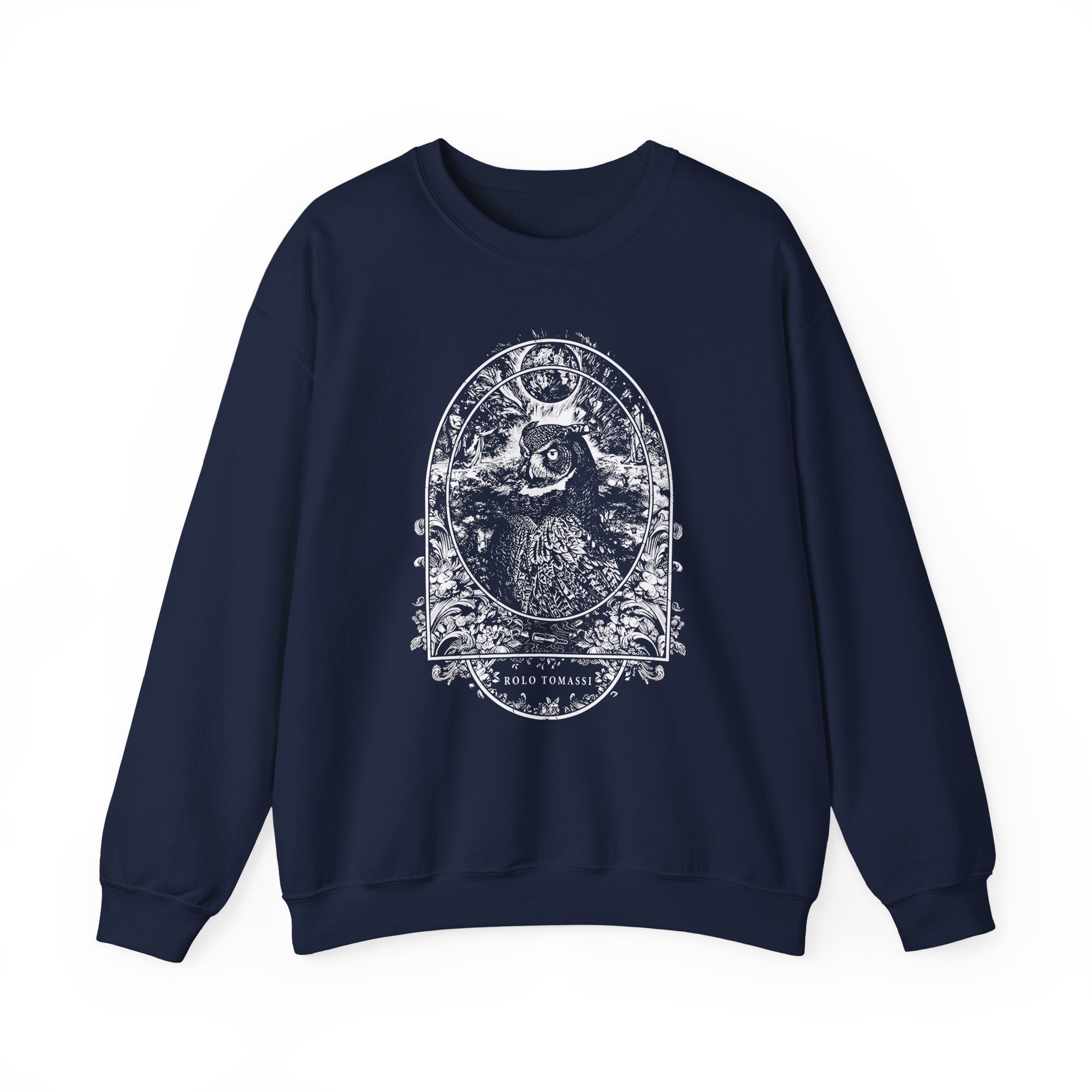 Rolo Tomassi Owl Unisex Heavy Blend Crewneck Sweatshirt