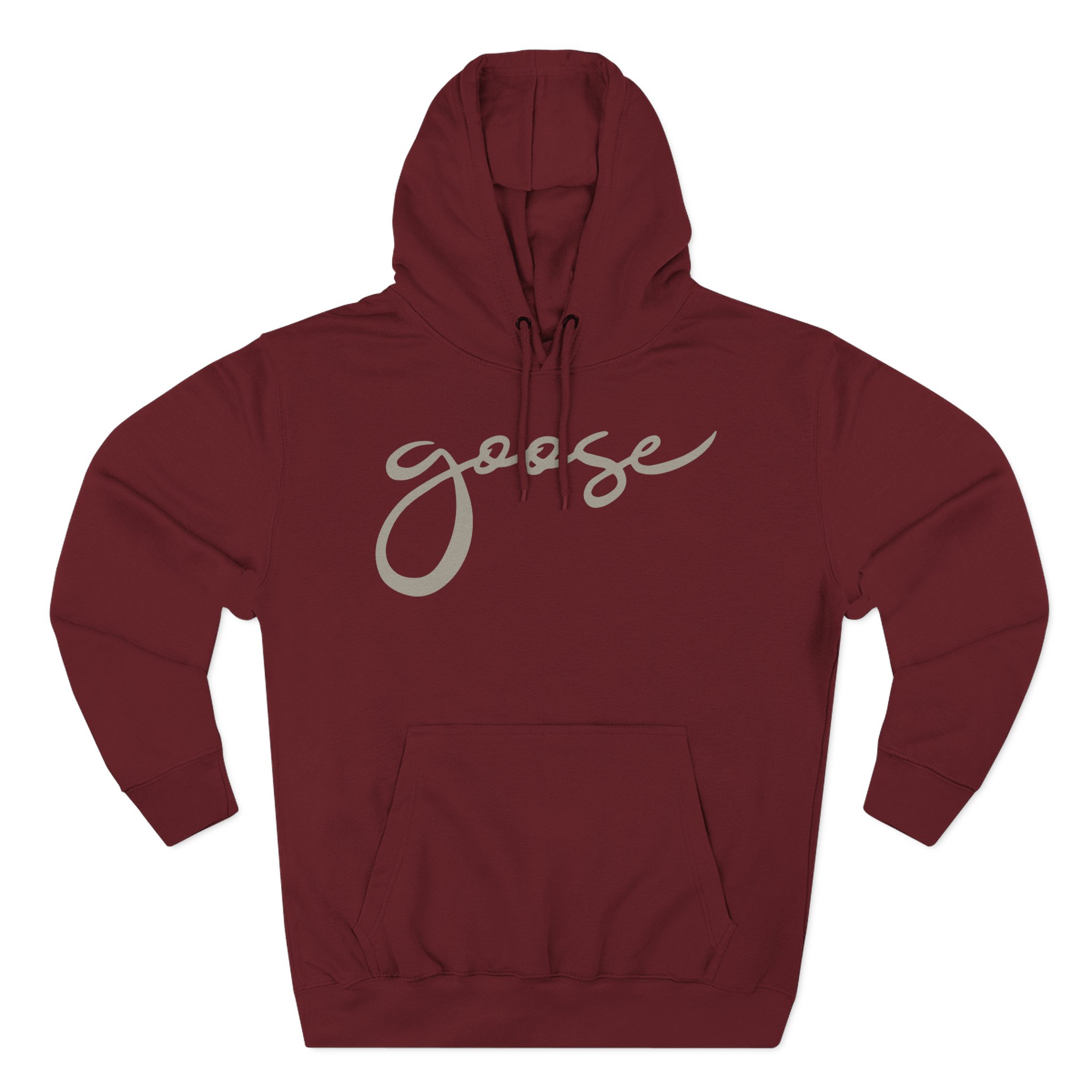 Goose Logo Three-Panel Fleece Hoodie