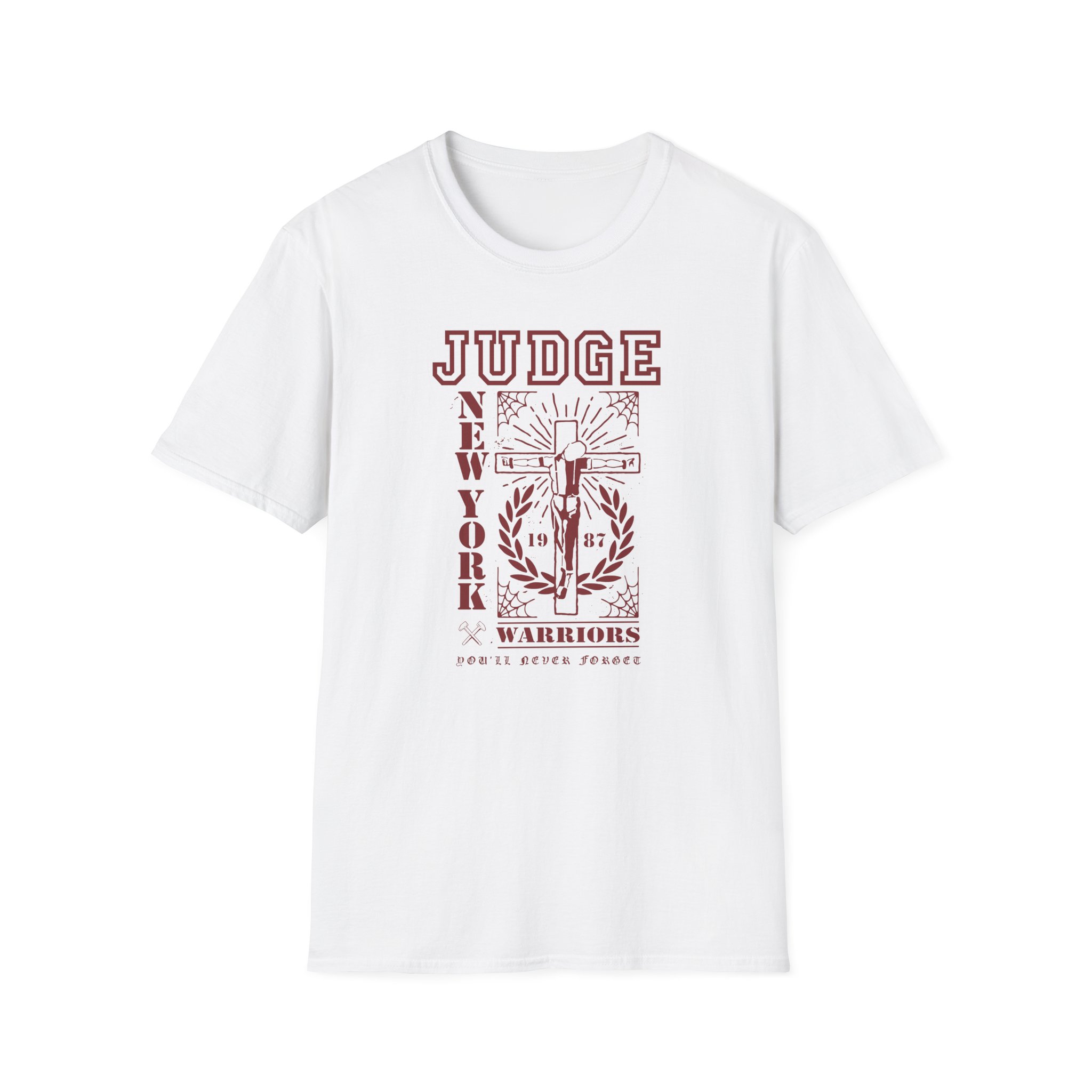 Judge Crucified Mustard Unisex Softstyle T-Shirt