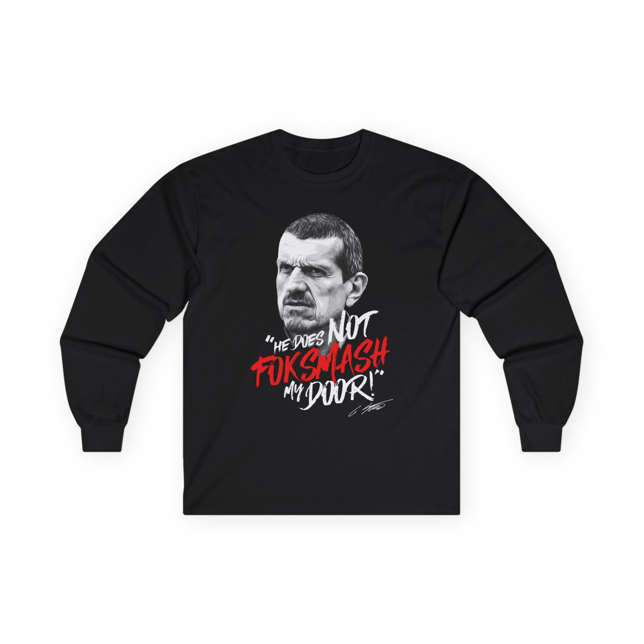 Haas F1 Foksmash-face Unisex Ultra Cotton Long Sleeve Tee