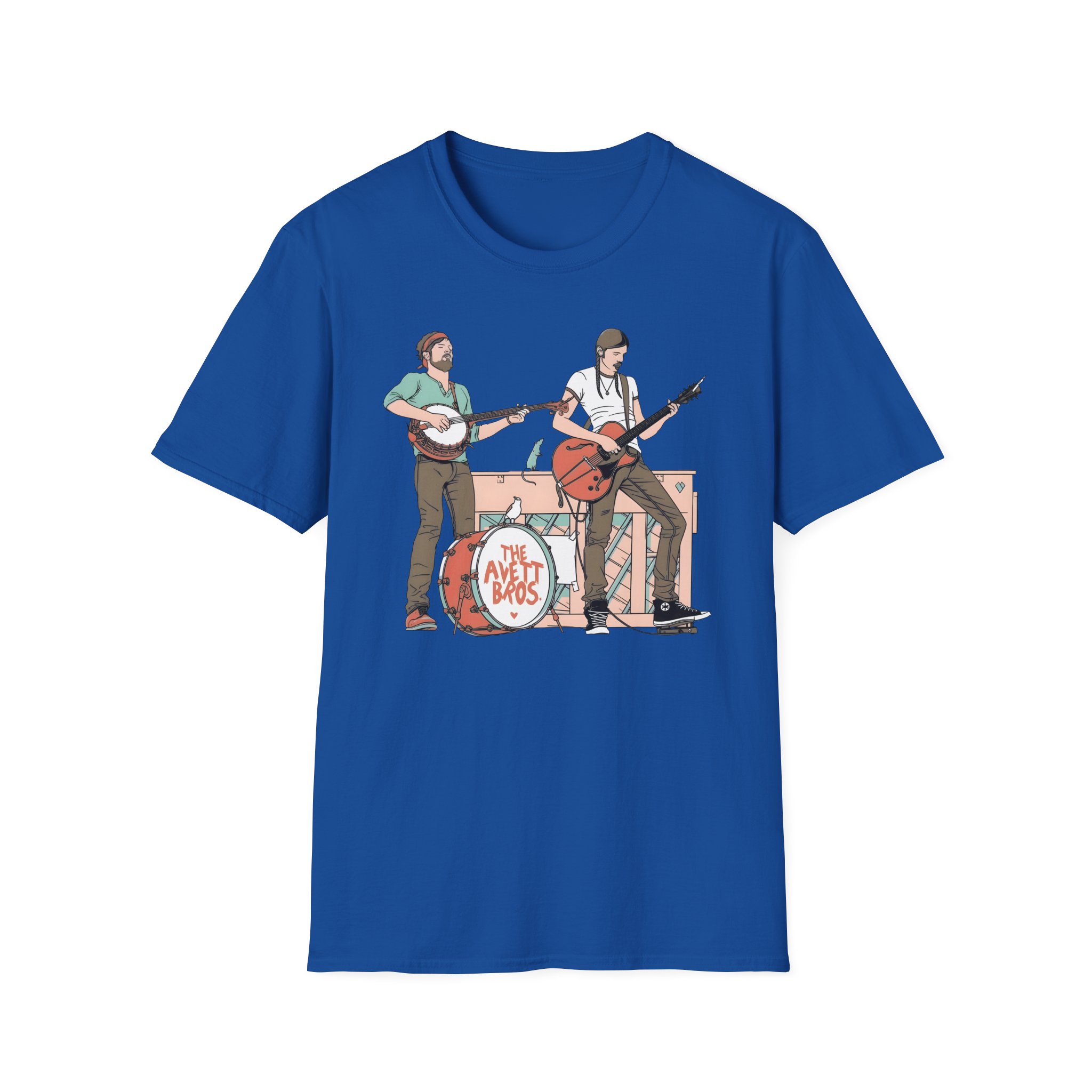 Avett Brothers on Stage Unisex Softstyle T-Shirt