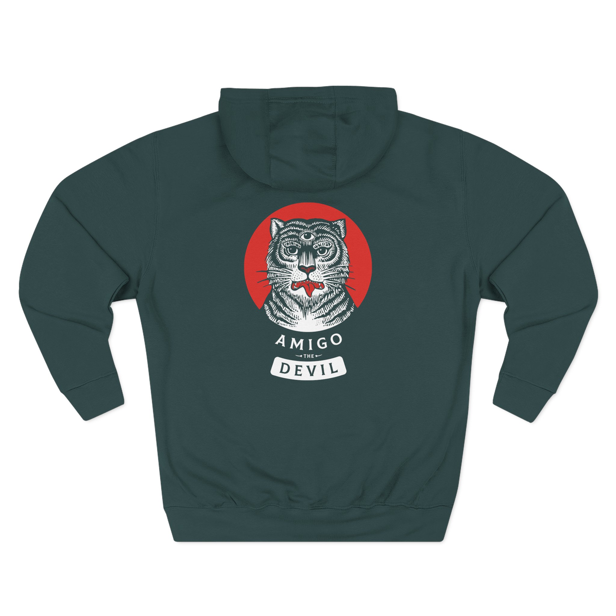 Amigo the Devil Tiger Three-Panel Fleece Hoodie