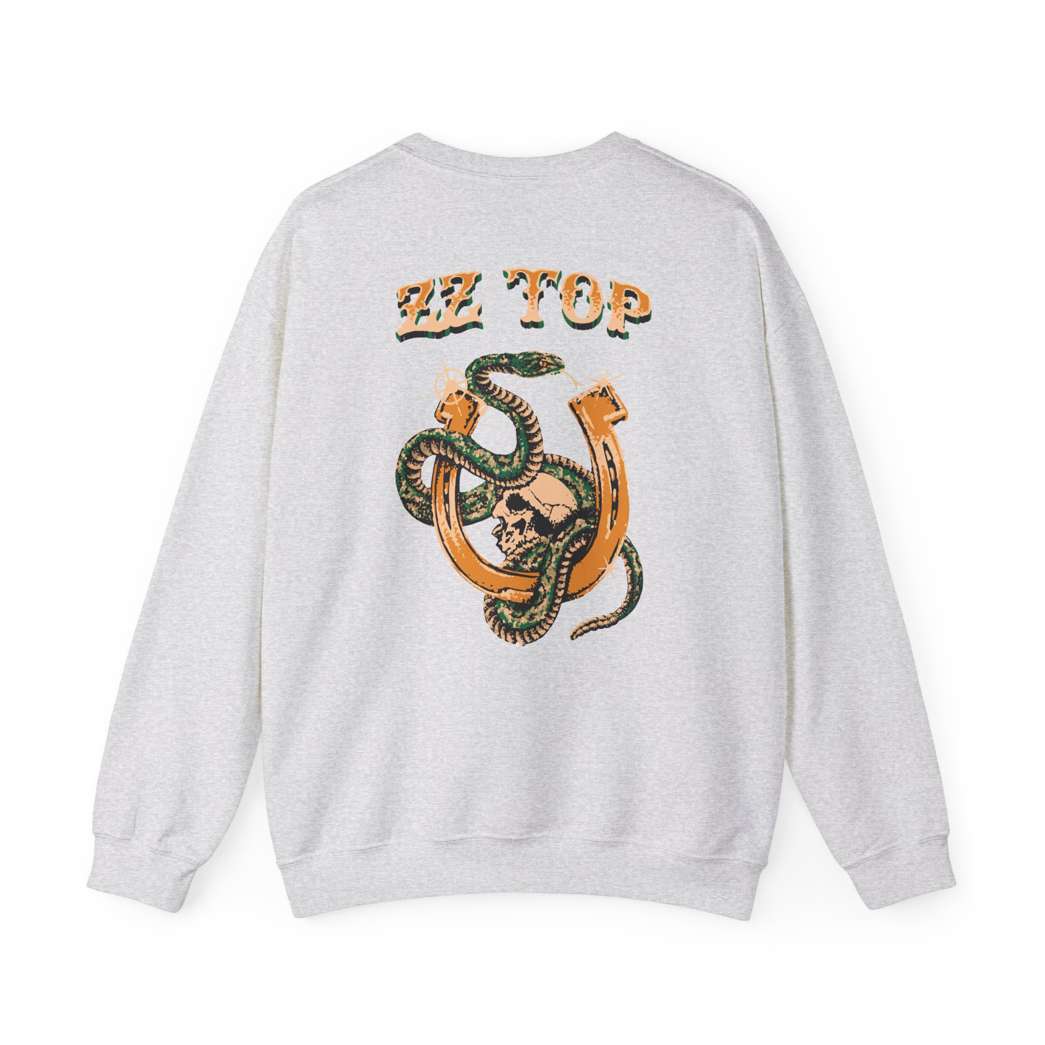 Zz Top Snake Skull Unisex Heavy Blendâ„¢ Crewneck Sweatshirt