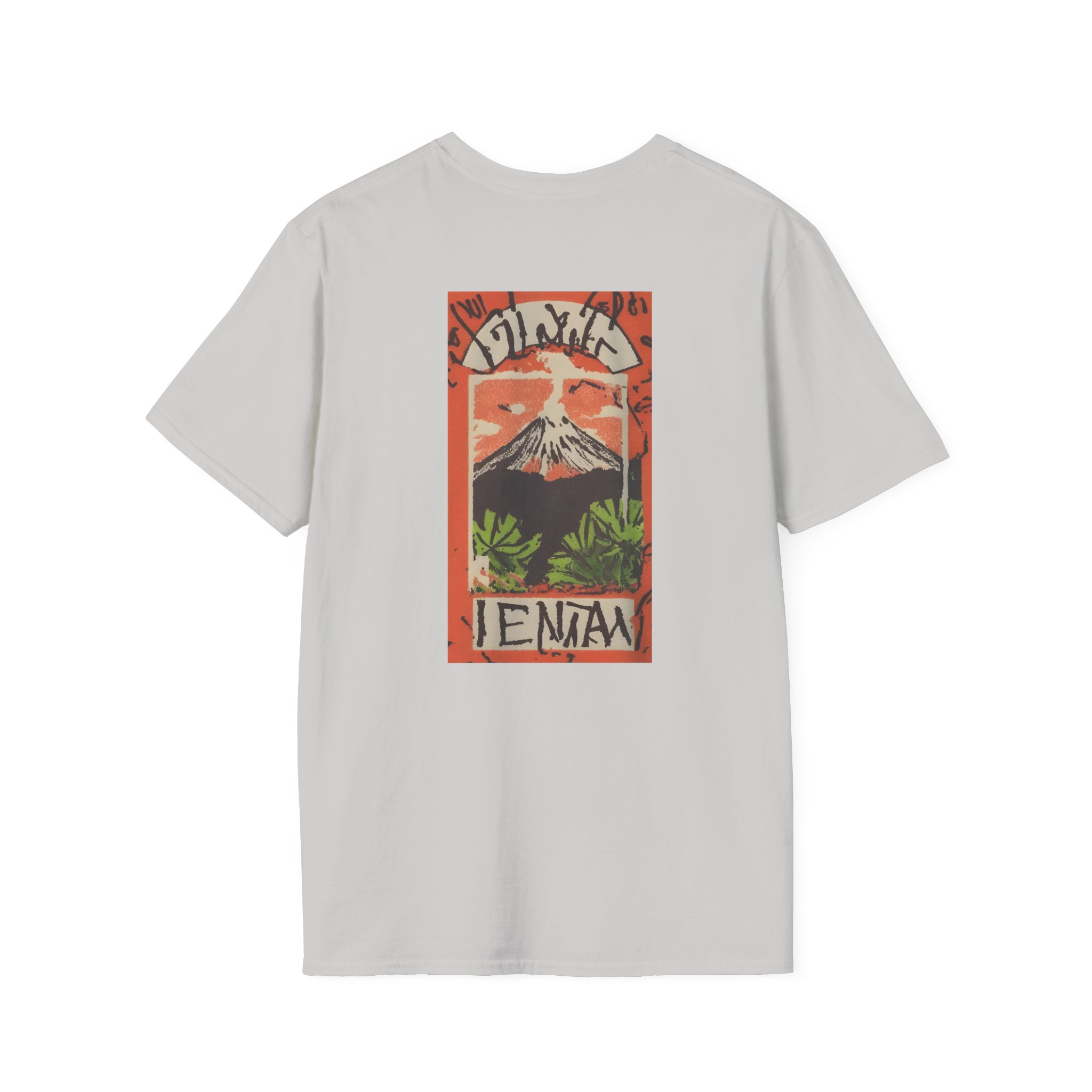 Jungle Volcano Art Unisex Softstyle T-Shirt