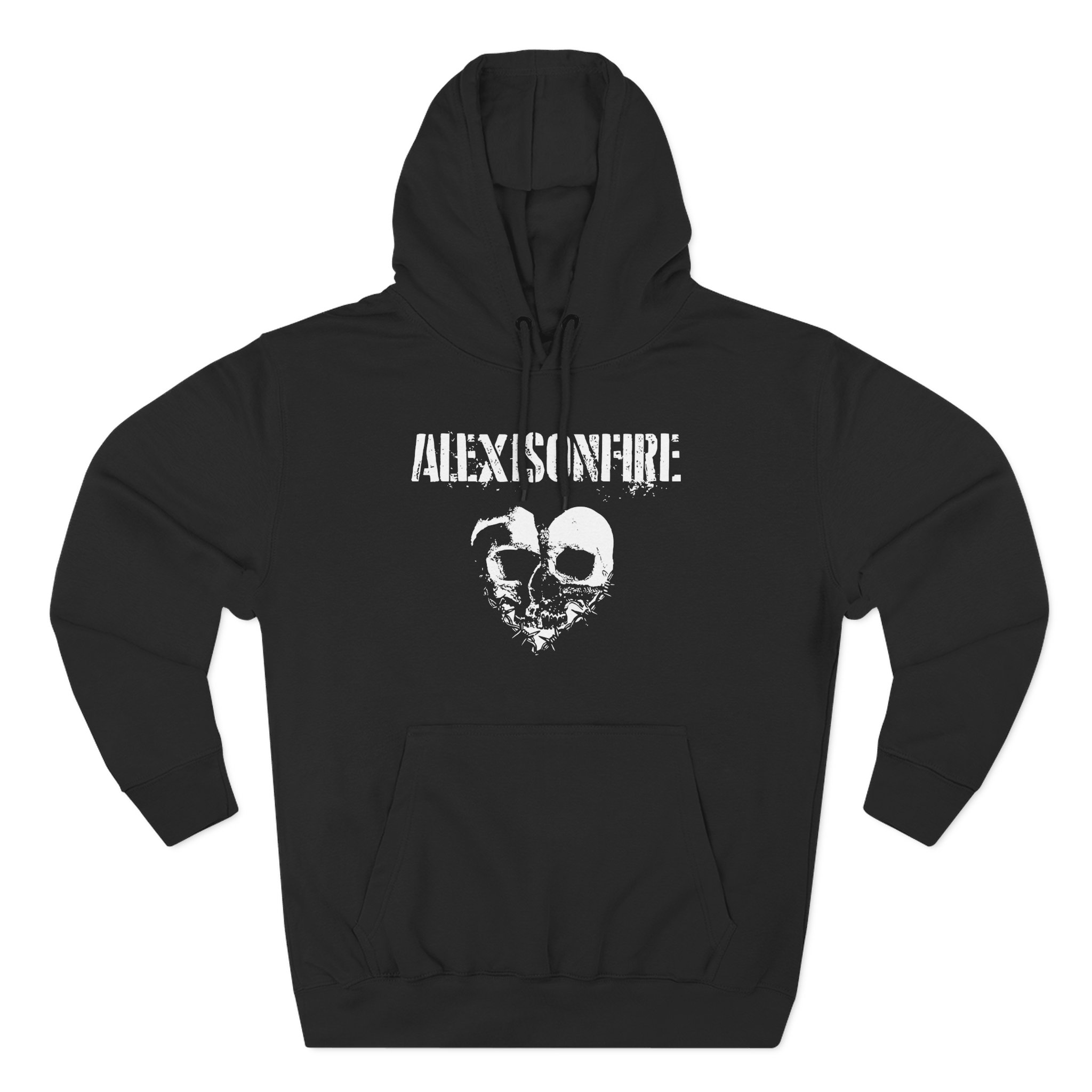 Alexisonfire Barbed Wire Heartskull Three-Panel Fleece Hoodie