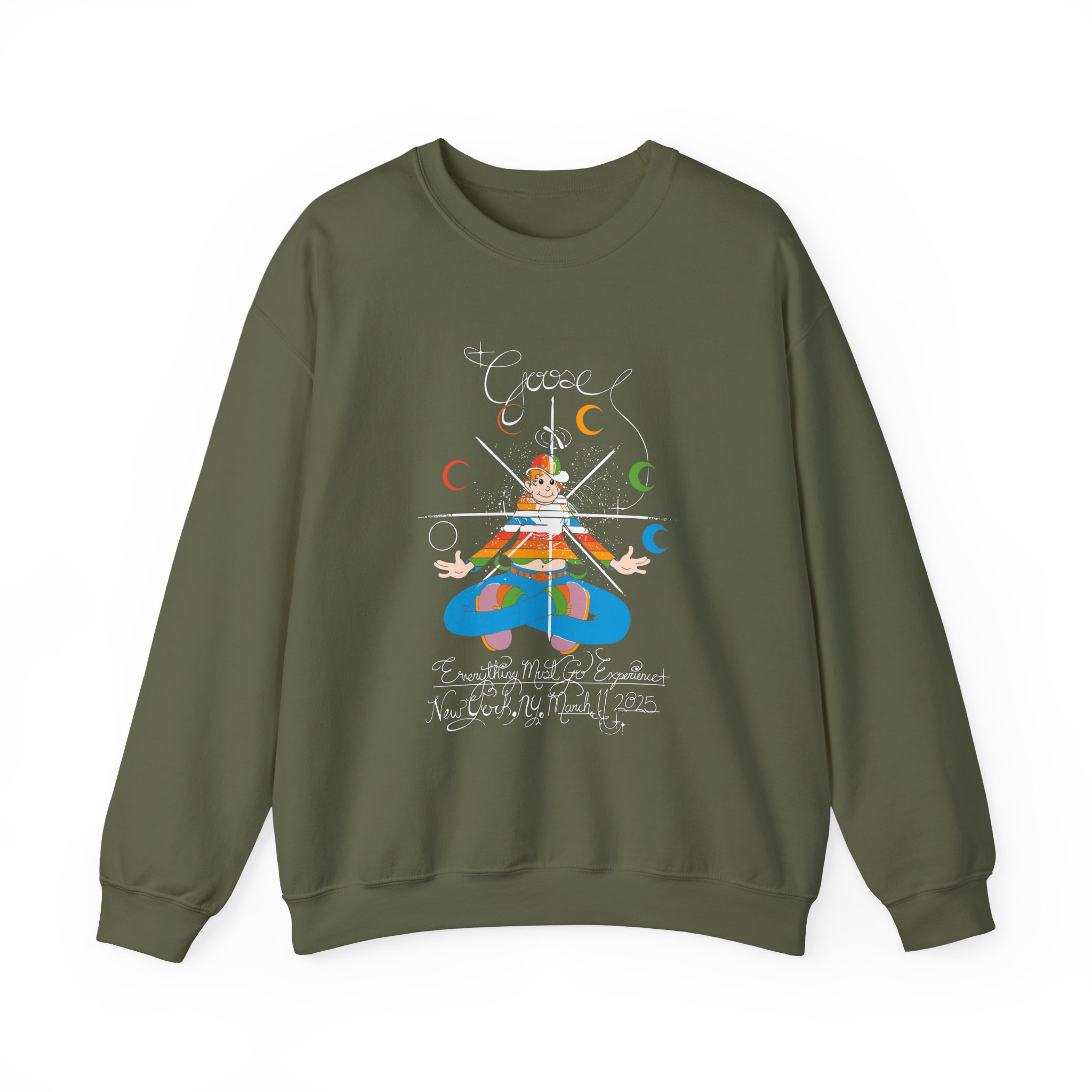 Goose Rainbow Kid EMG Experienc Unisex Heavy Blendâ„¢ Crewneck Sweatshirt