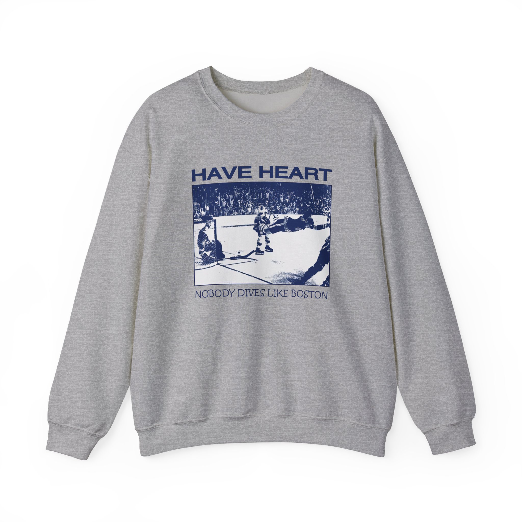 Have Heart Nobody Dives Like Boston Unisex Heavy Blendâ„¢ Crewneck Sweatshirt