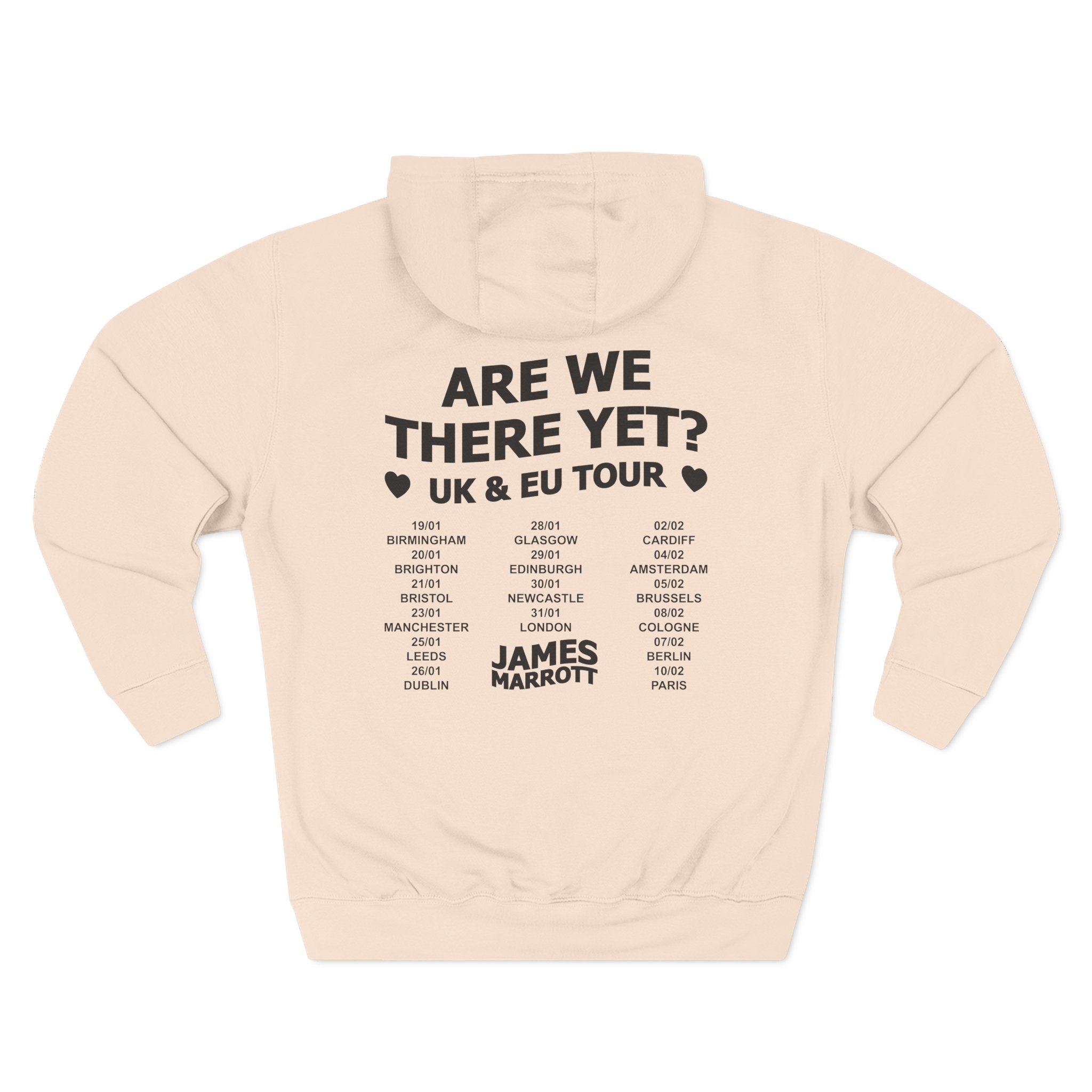 James Marriott 2024 Tour Logo Three-Panel Fleece Hoodie