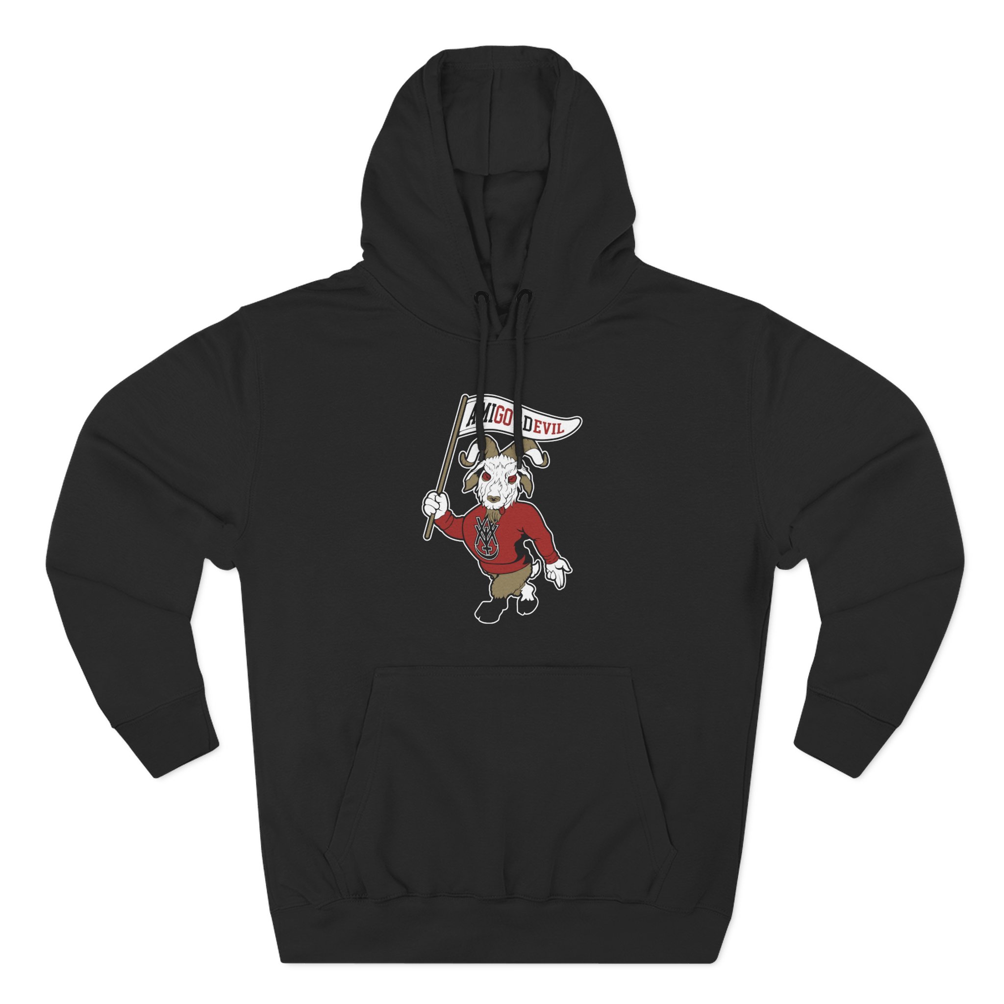 Amigo The Devil Go Evil Mascot Three-Panel Fleece Hoodie