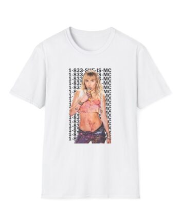 Lil Nasx Miley Cyrus 1-833-she-is-mc Unisex Softstyle T-Shirt