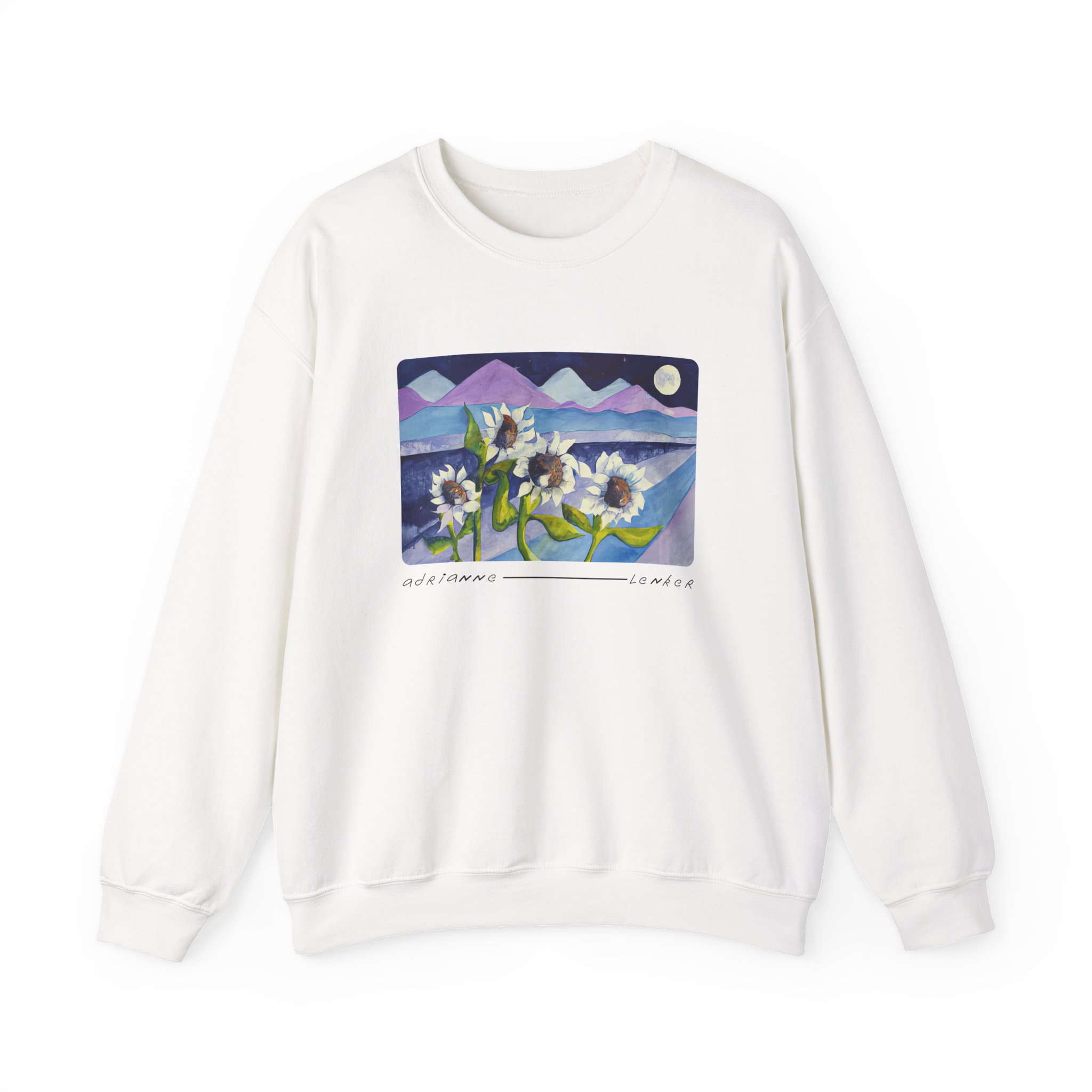 Adrianne Lenker Mema Moonflowers Unisex Heavy Blend Crewneck Sweatshirt