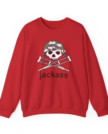 Jackass Camouflage Helmet Unisex Heavy Blend™ Crewneck Sweatshirt
