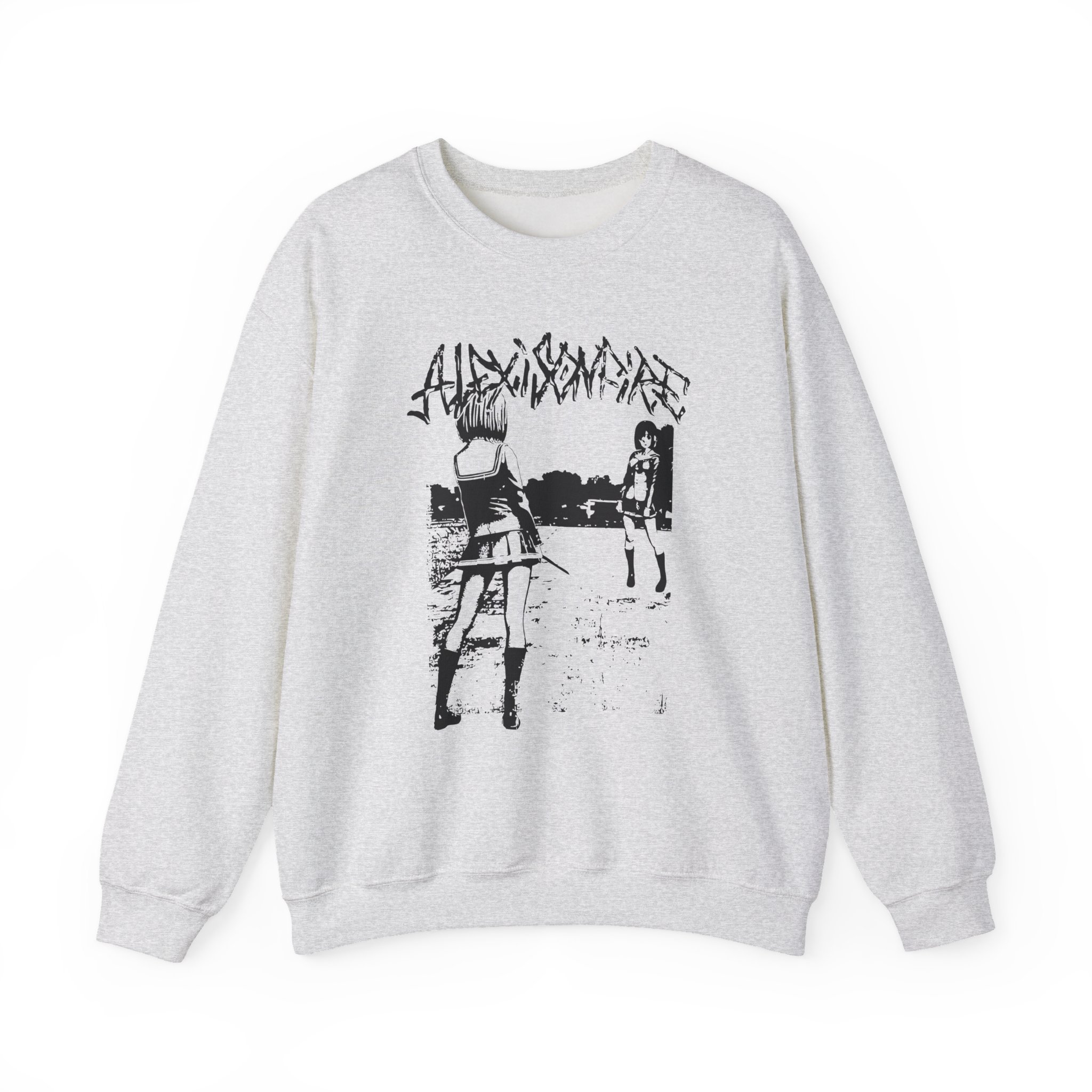 Alexisonfire Anime Knife Fight Unisex Heavy Blendâ„¢ Crewneck Sweatshirt