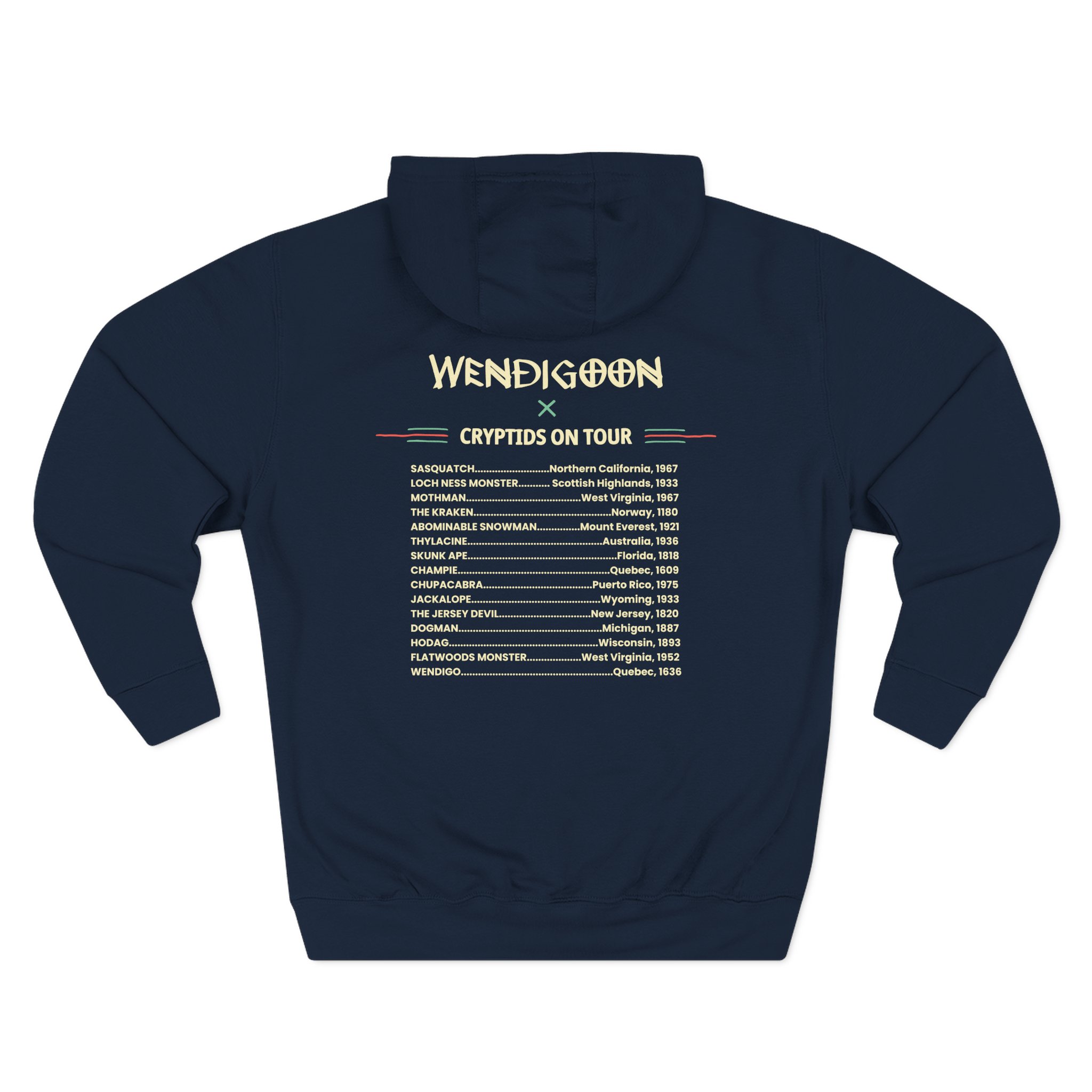 Wendigoon Cryptids on Tour Three-Panel Fleece Hoodie