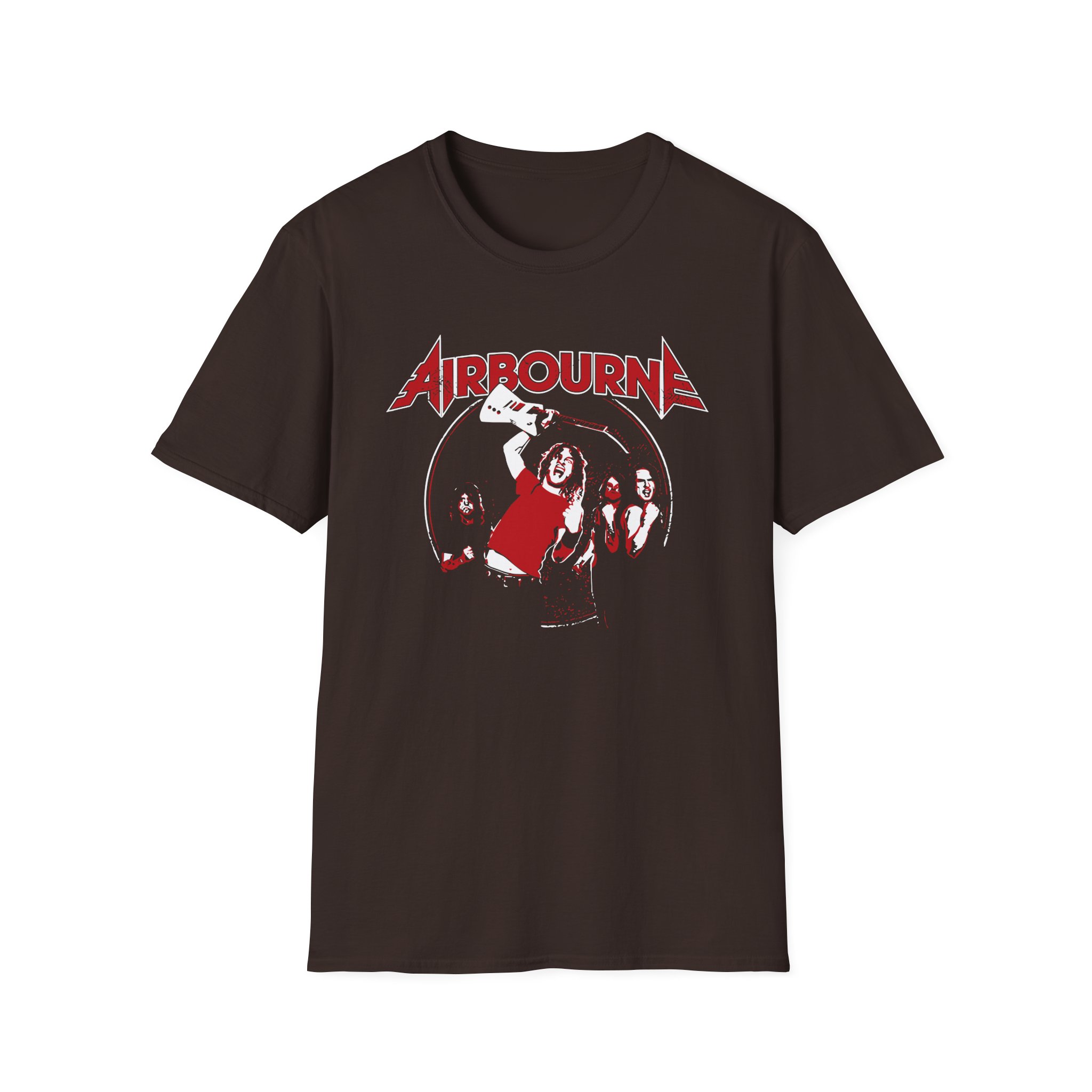 Airbourne Fist Pumping Unisex Softstyle T-Shirt