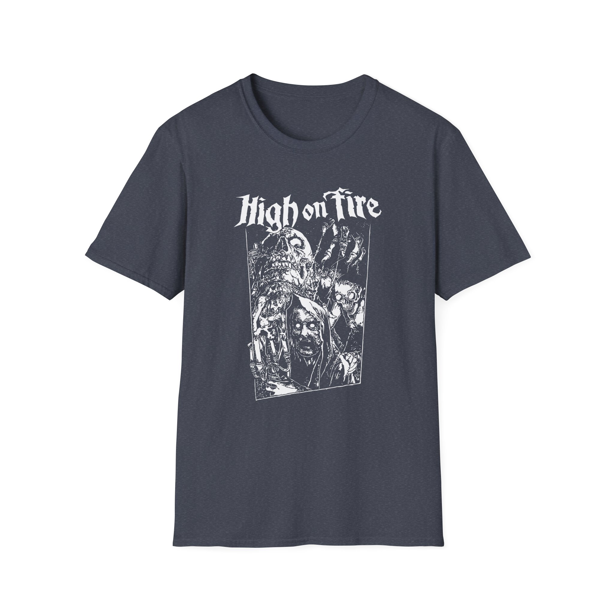 High on Fire Horror Unisex Softstyle T-Shirt