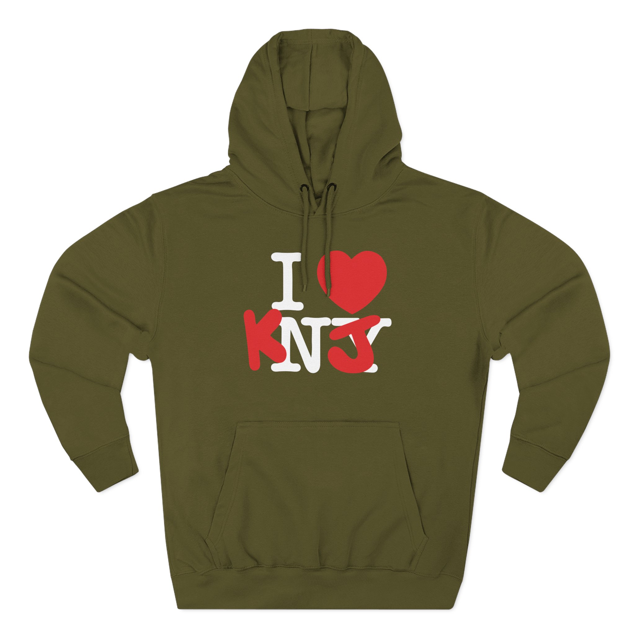 KNJ I Love Three-Panel Fleece Hoodie