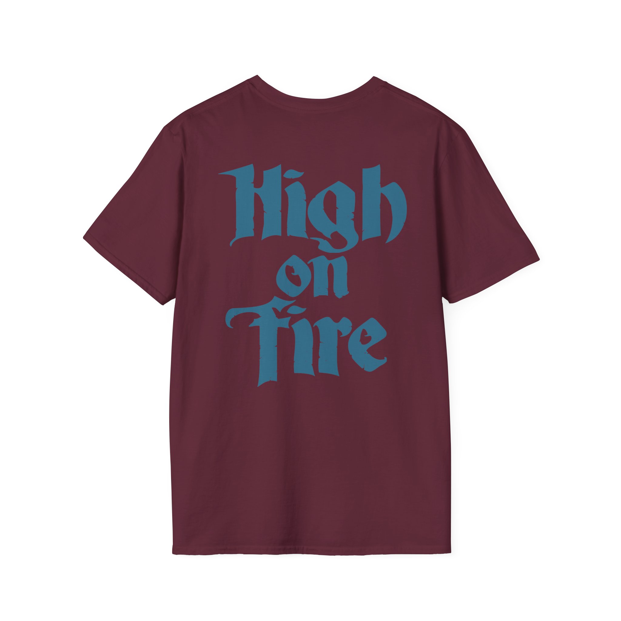 High on Fire Skull Knife Unisex Softstyle T-Shirt
