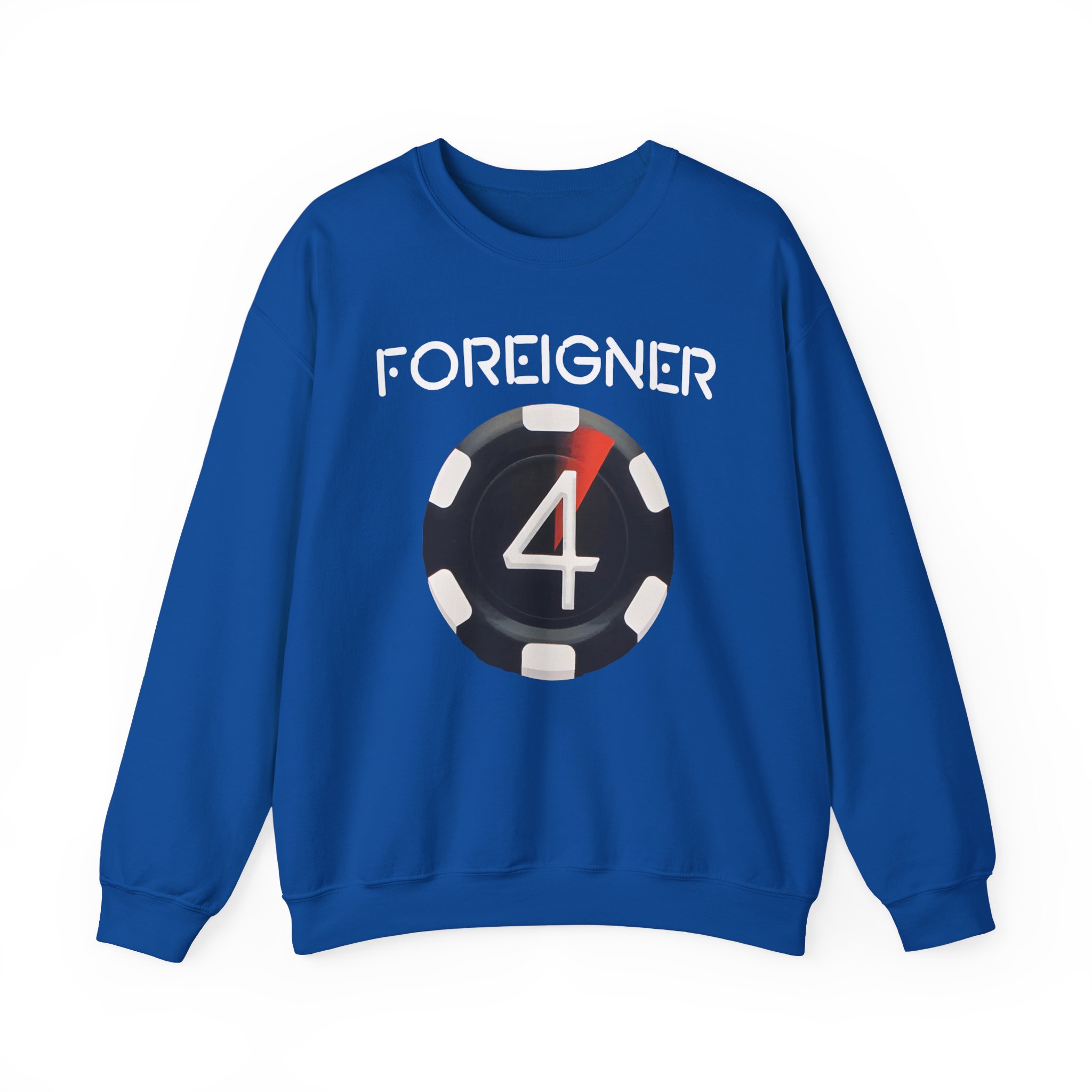 Foreigner 4 Poker Chip Unisex Heavy Blendâ„¢ Crewneck Sweatshirt