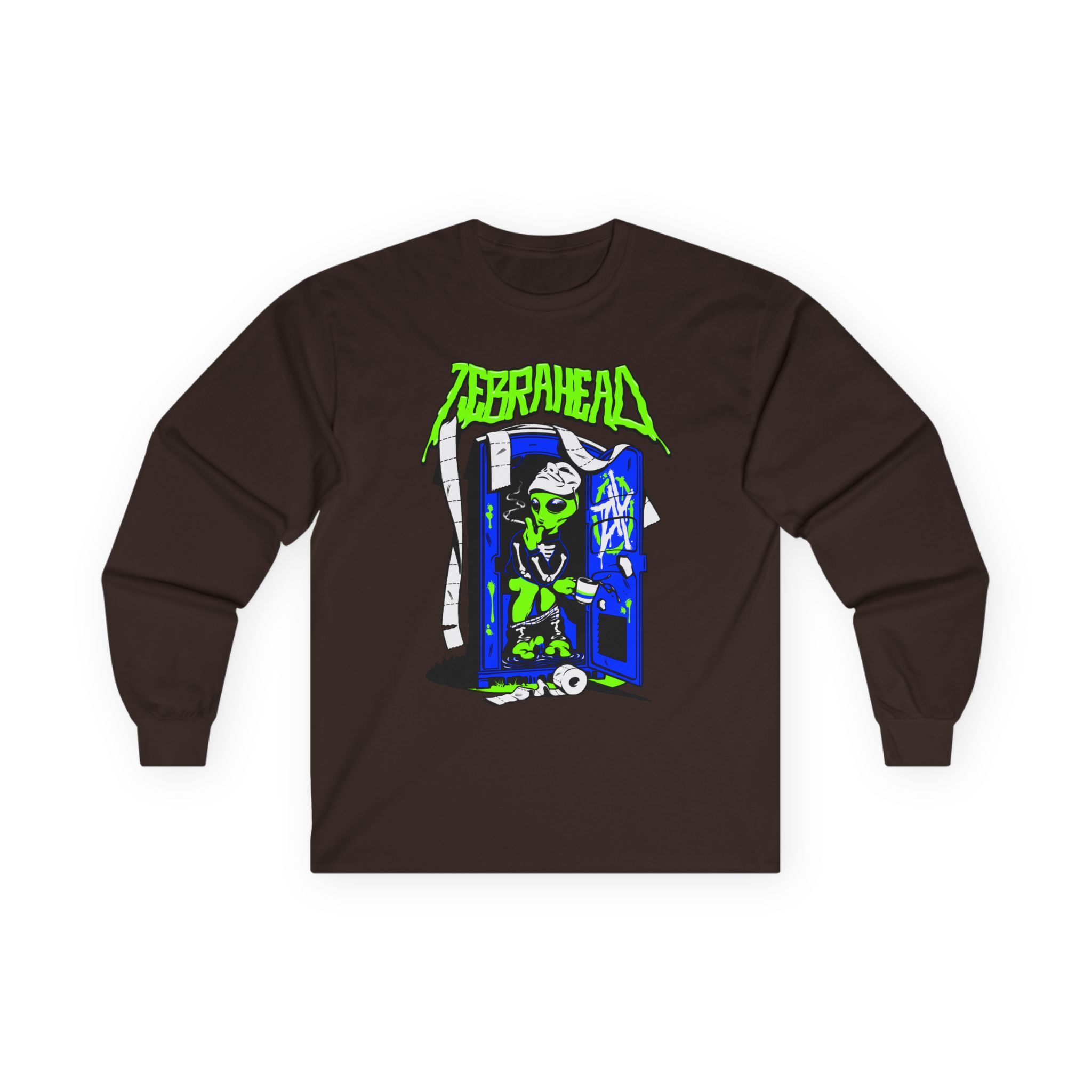 Zebrahead White ZH Coffee break Unisex Ultra Cotton Long Sleeve Tee