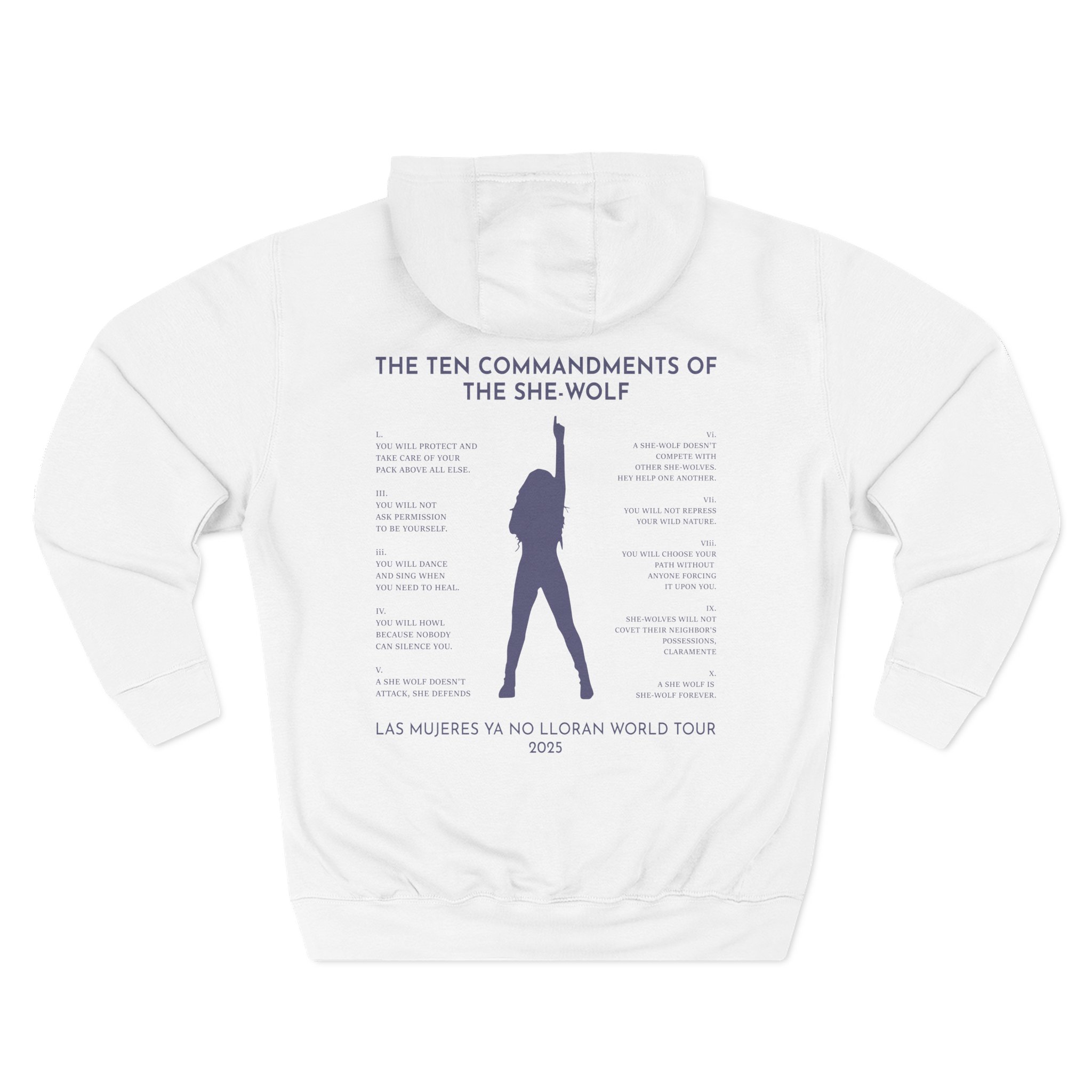 Shakira Commandments Three-Panel Fleece Hoodie