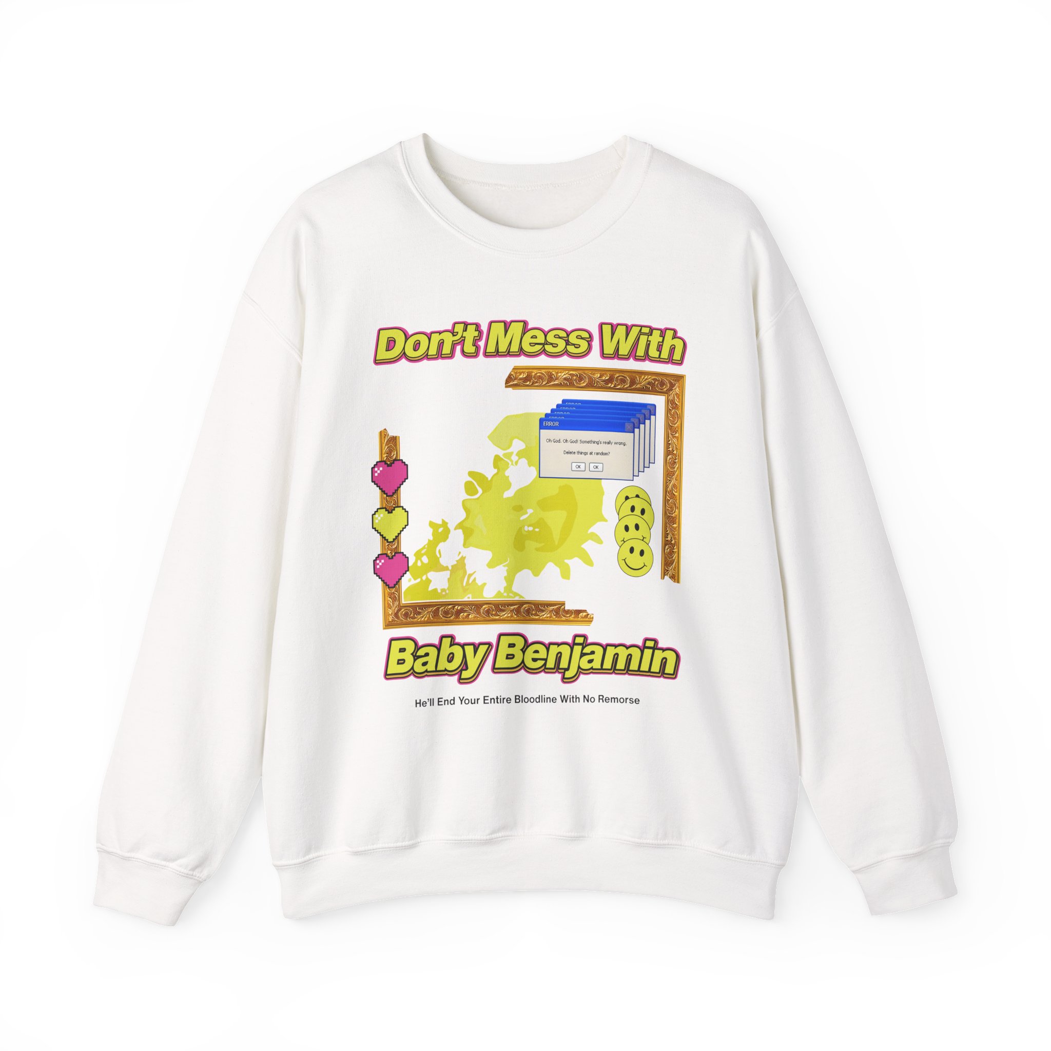 Garrett Watts Don't Mess With Baby Benjamin Unisex Heavy Blendâ„¢ Crewneck Sweatshirt