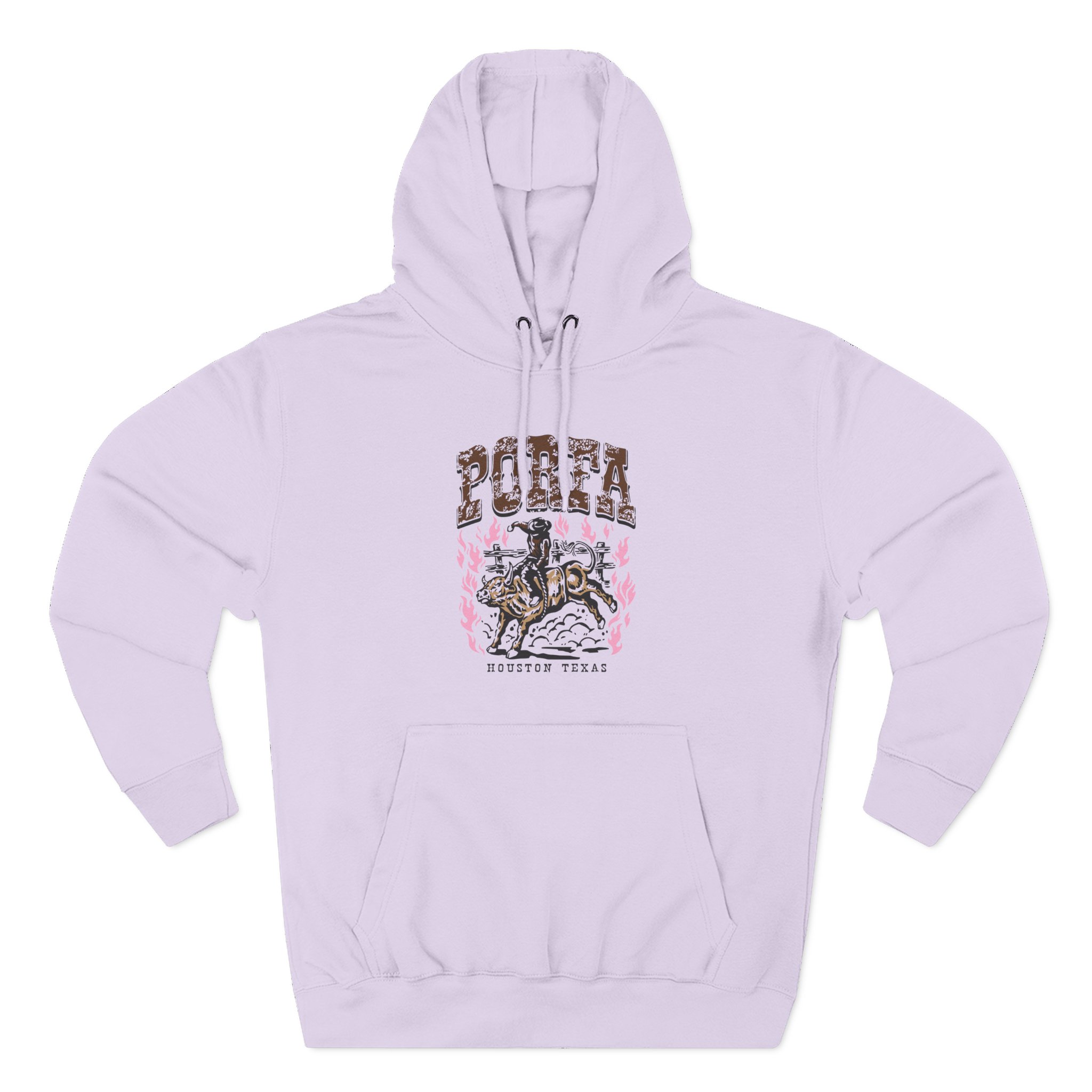 Porfa Houston Texas Three-Panel Fleece Hoodie