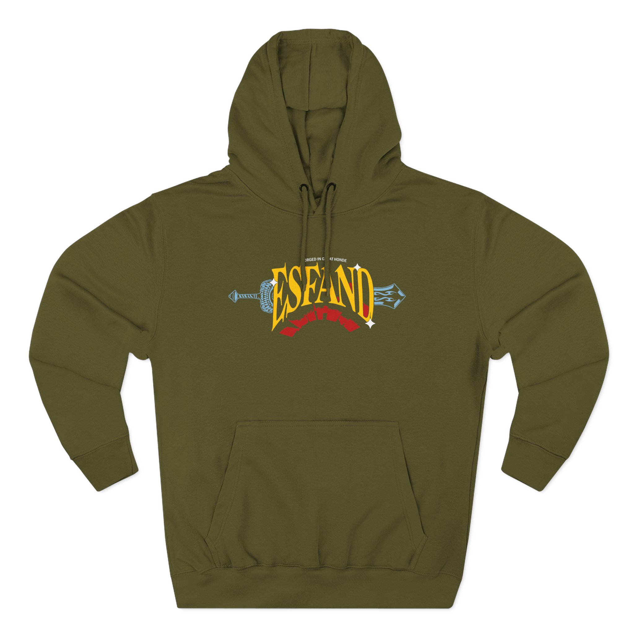 Esfand Three-Panel Fleece Hoodie