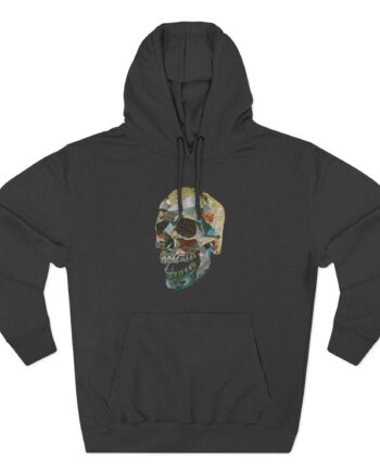 Hot Water Music Album Collage Skull Three-Panel Fleece Hoodie