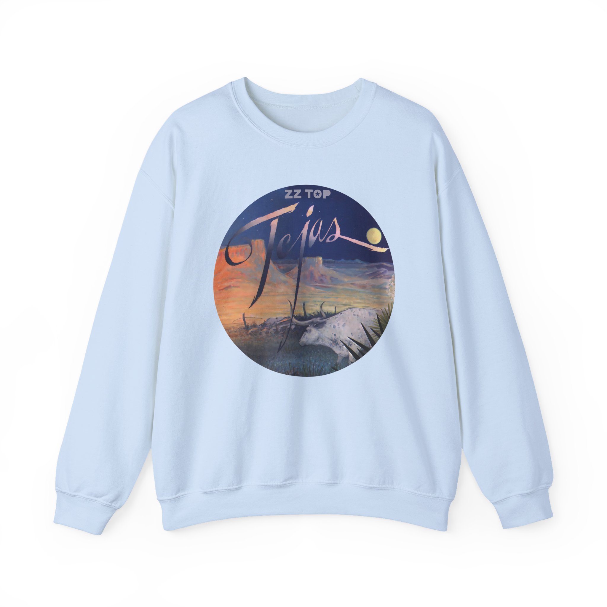 Zz Top 1976 Tejas Beige Unisex Heavy Blendâ„¢ Crewneck Sweatshirt