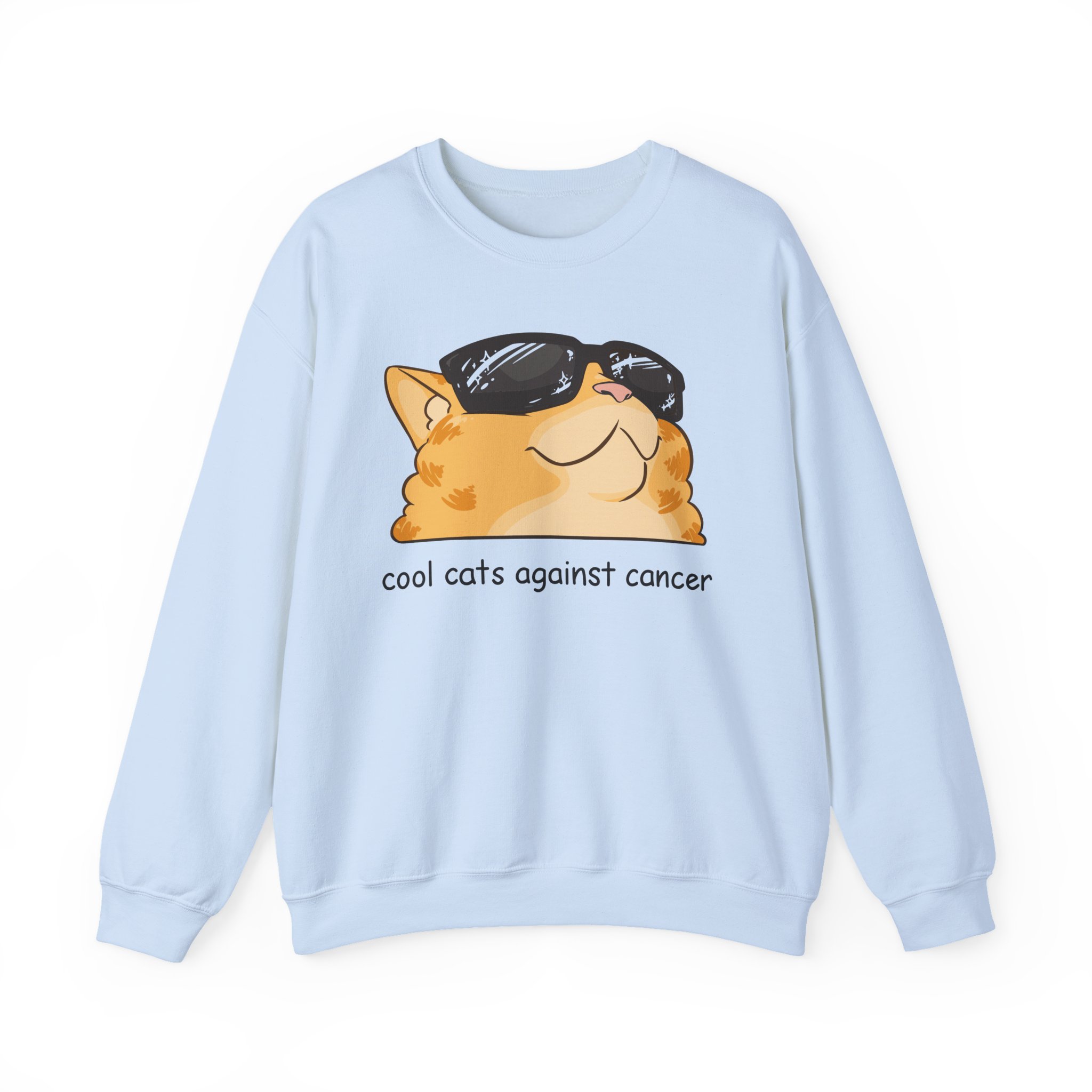 Lilsimsie cool cats against cancer Unisex Heavy Blendâ„¢ Crewneck Sweatshirt