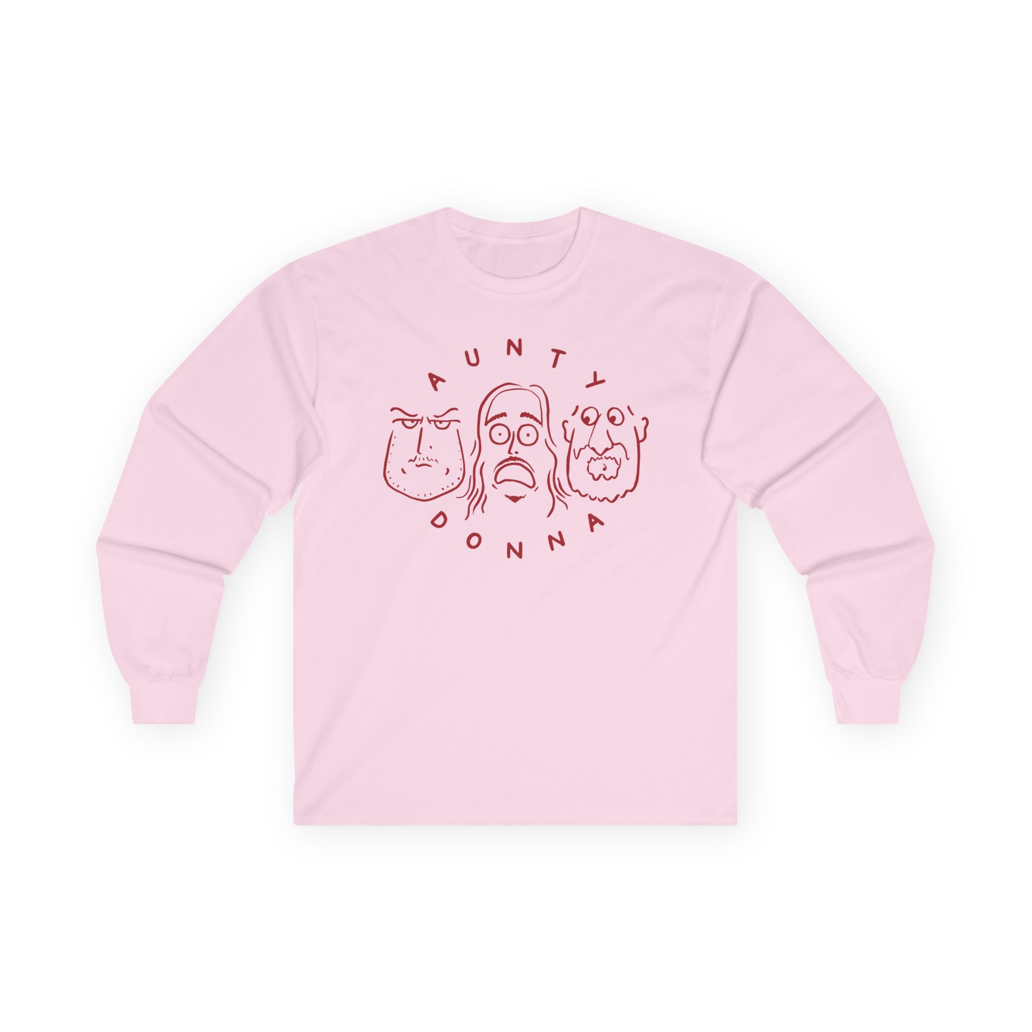 Aunty Donna White Faces Unisex Ultra Cotton Long Sleeve Tee