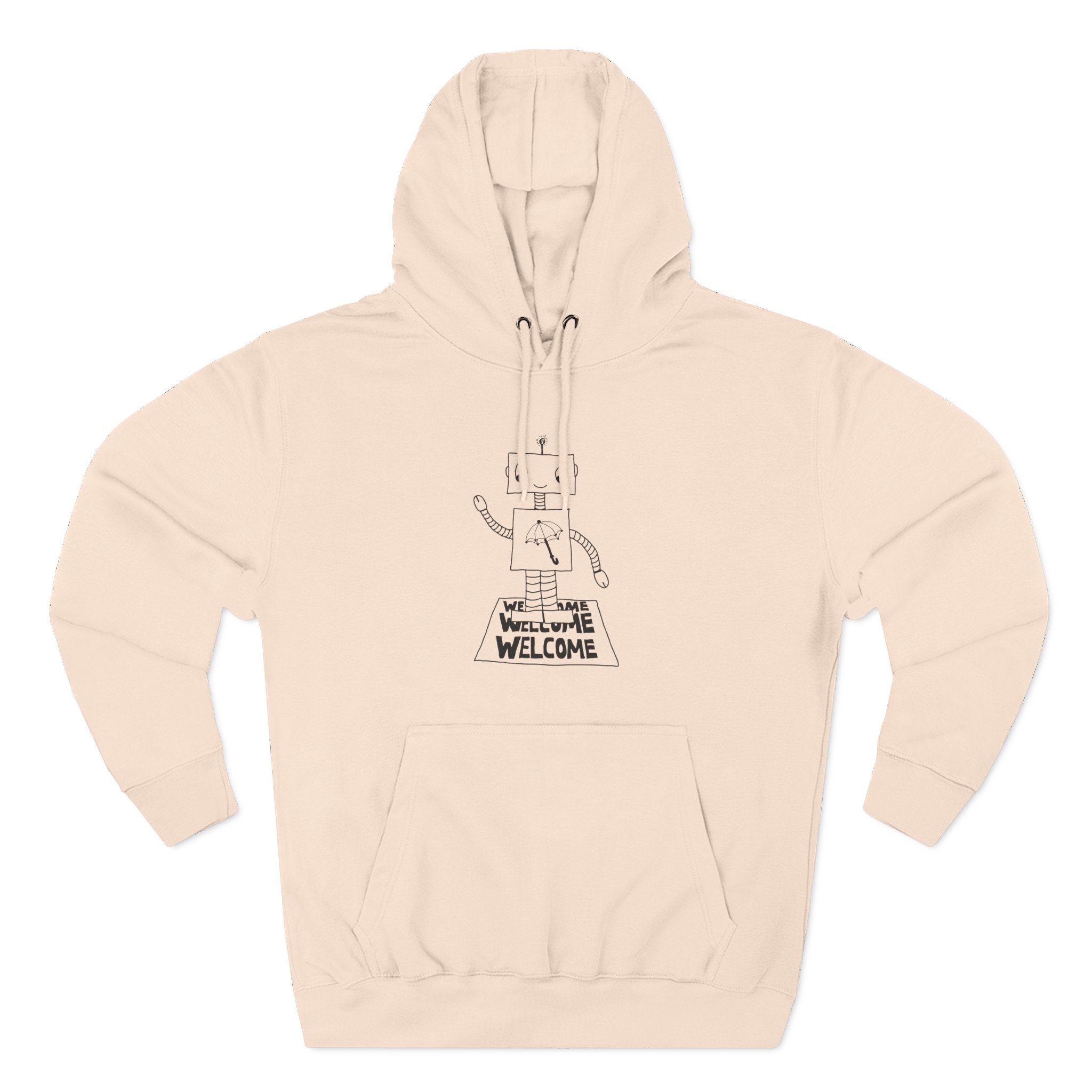Armchair Expert Robot Three-Panel Fleece Hoodie