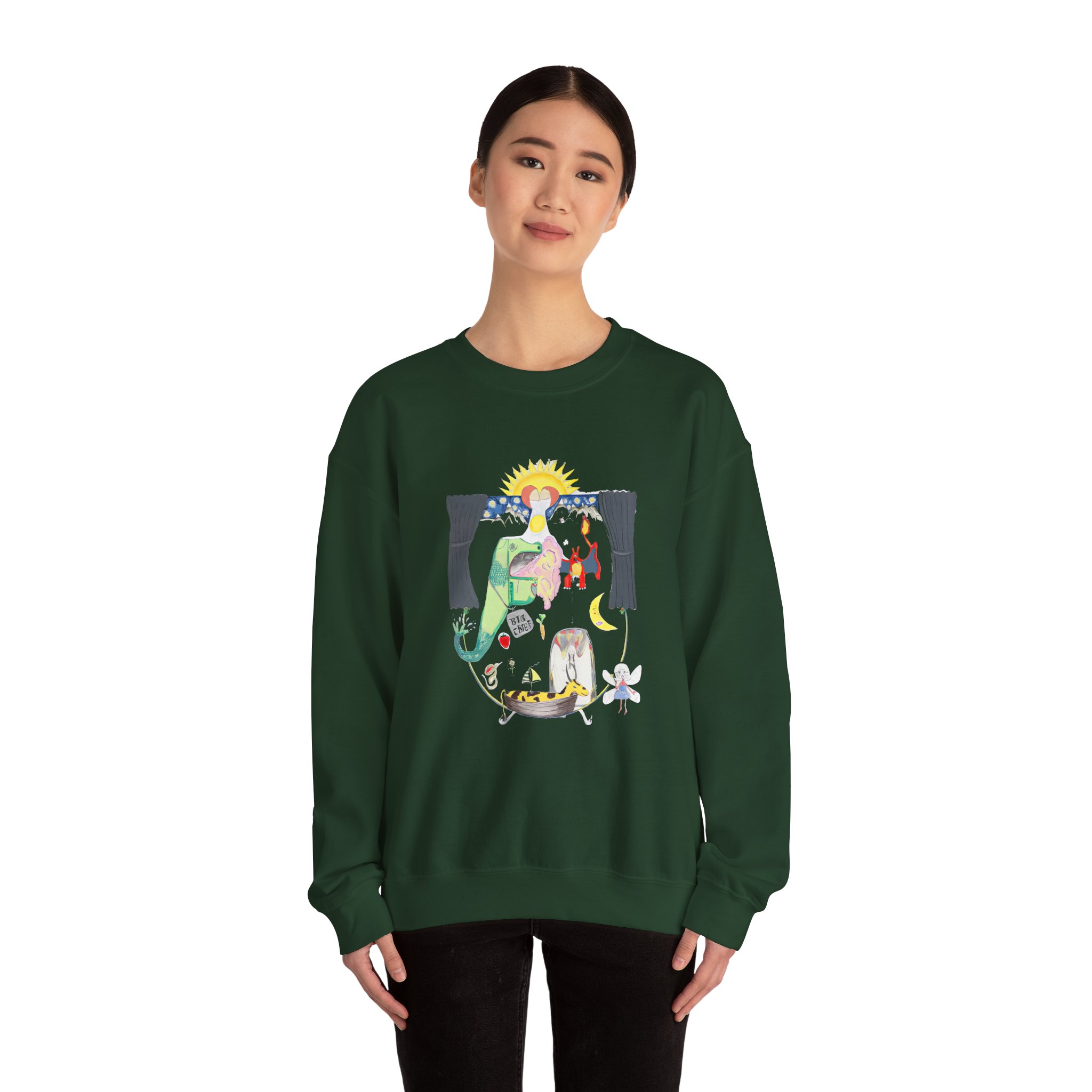 Aadrianne Lenker the Goat Boat Unisex Heavy Blend Crewneck Sweatshirt