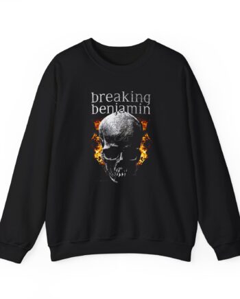 Breaking Benjamin Fire Skull Unisex Heavy Blend Crewneck Sweatshirt