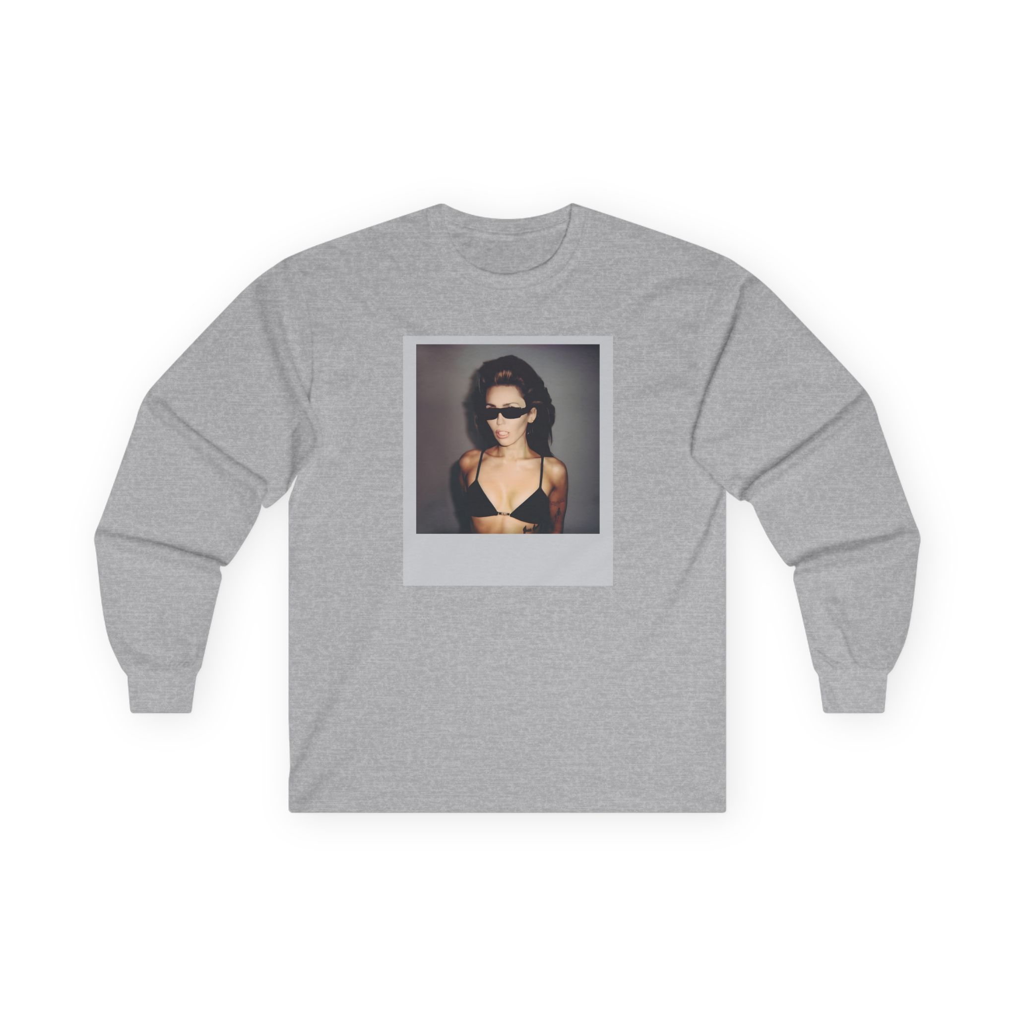Miley Cyrus Polaroid Photo Unisex Ultra Cotton Long Sleeve Tee