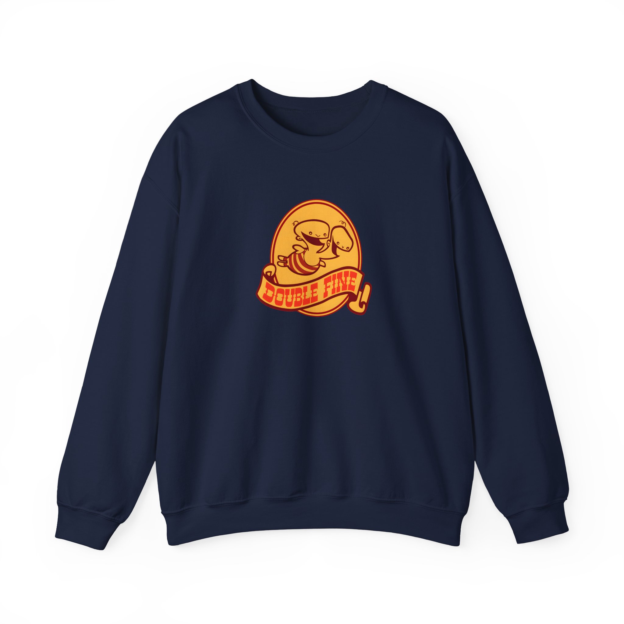 Double Fine Golden Two-headed Baby Unisex Heavy Blendâ„¢ Crewneck Sweatshirt