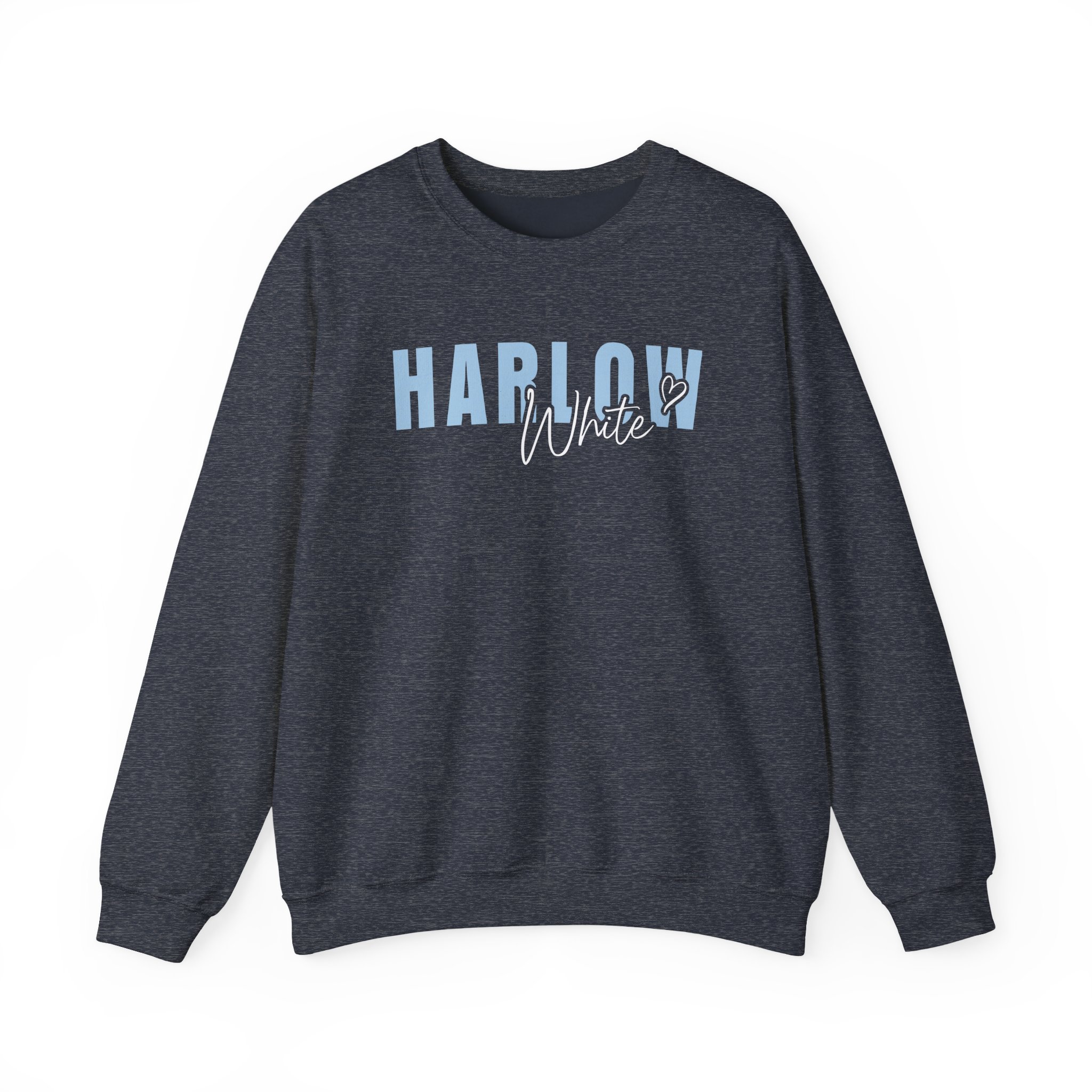 Harlow and Popcorn White Unisex Heavy Blendâ„¢ Crewneck Sweatshirt