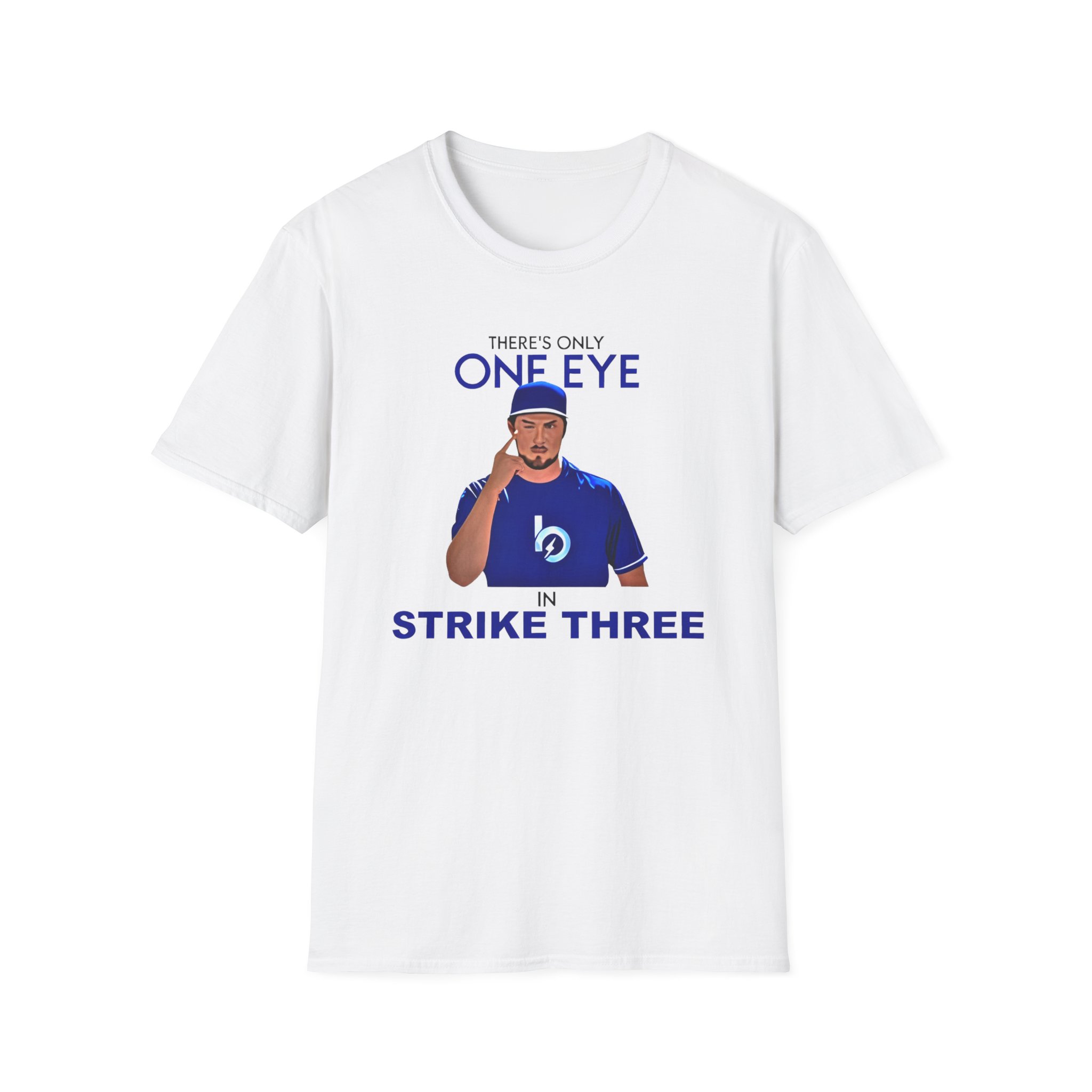 Trevor Bauer There’s Only One Eye in Strike Three Unisex Softstyle T-Shirt
