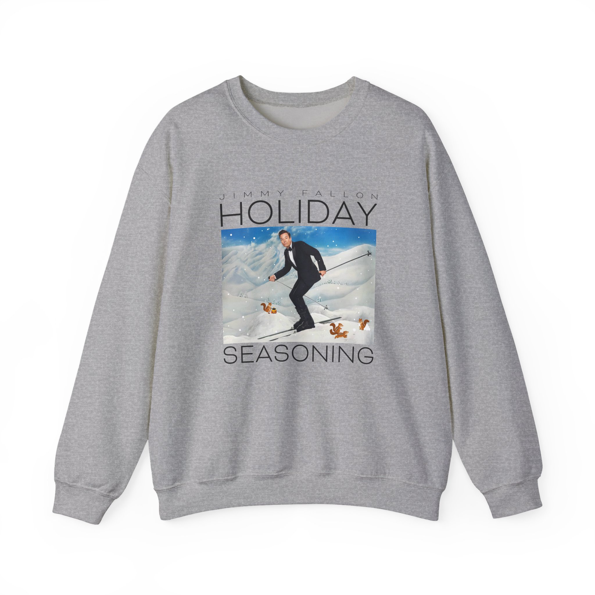 Jimmy Fallon Holiday Seasoning Unisex Heavy Blendâ„¢ Crewneck Sweatshirt