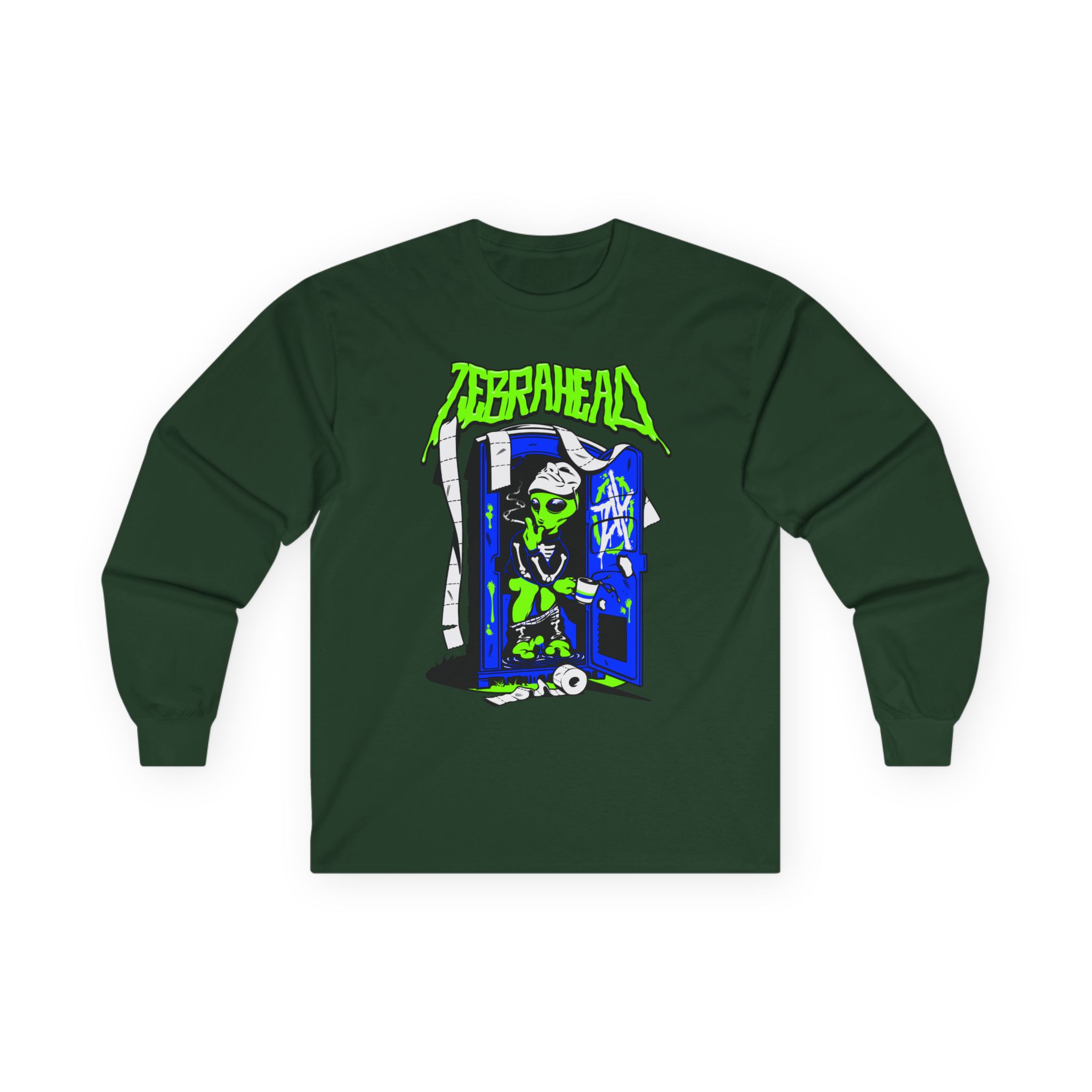 Zebrahead White ZH Coffee break Unisex Ultra Cotton Long Sleeve Tee