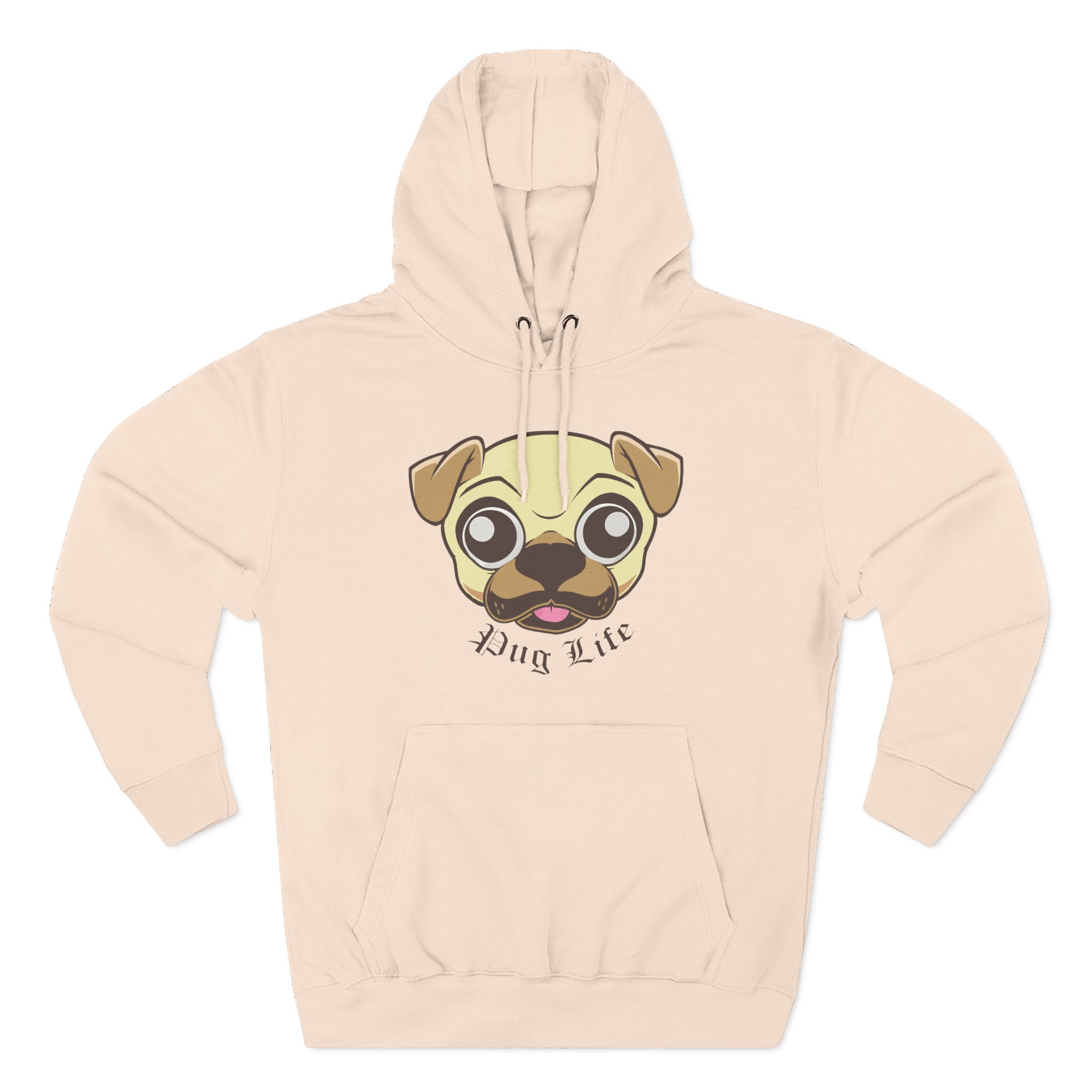 Morgz Pug Life Three-Panel Fleece Hoodie